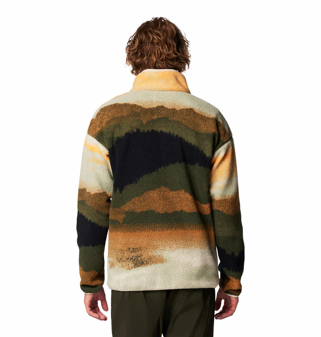 Columbia Men Green Helvetia II Printed Half Snap Fleece - Image 2