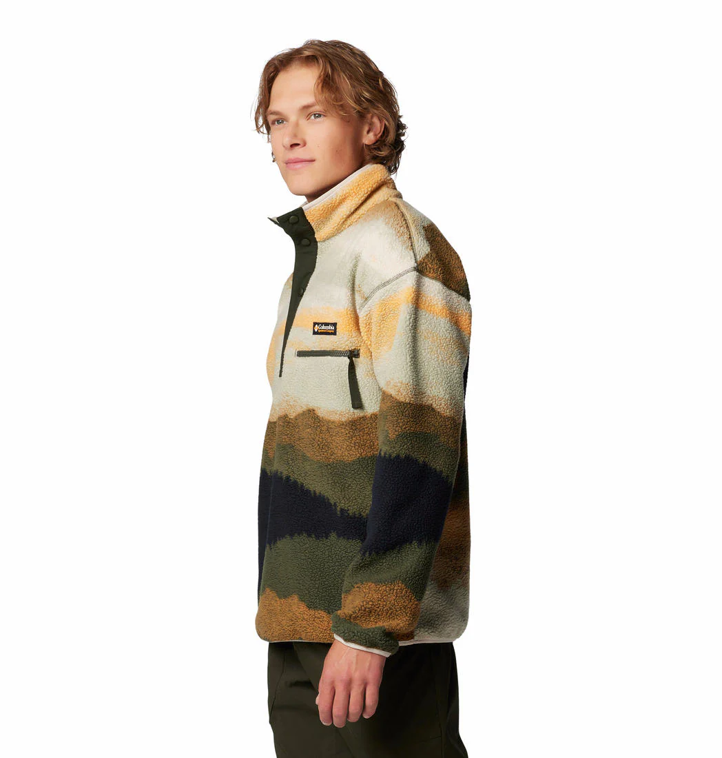 Columbia Men Green Helvetia II Printed Half Snap Fleece - Image 3