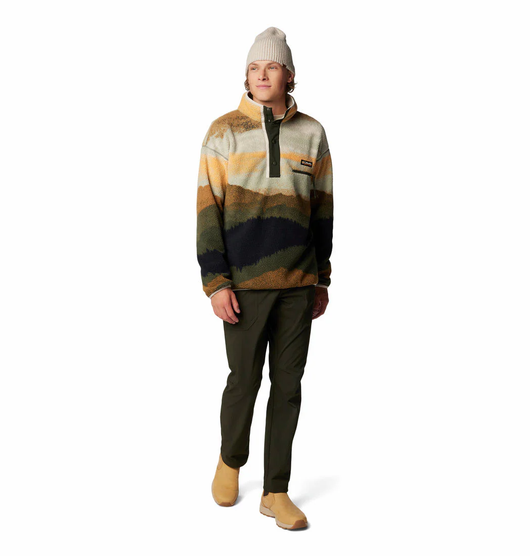 Columbia Men Green Helvetia II Printed Half Snap Fleece - Image 4