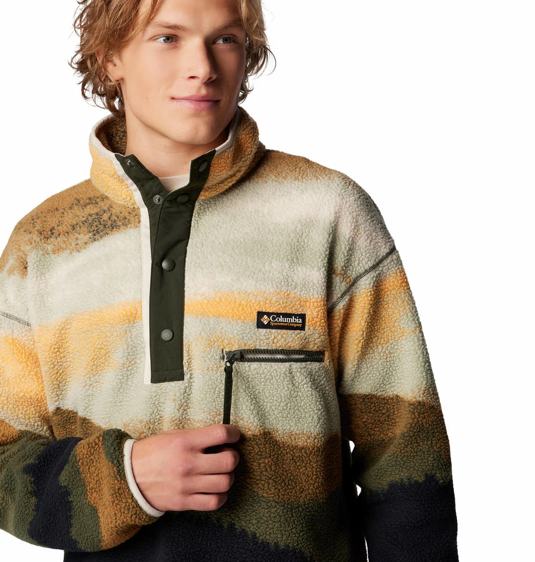 Columbia Men Green Helvetia II Printed Half Snap Fleece - Image 6