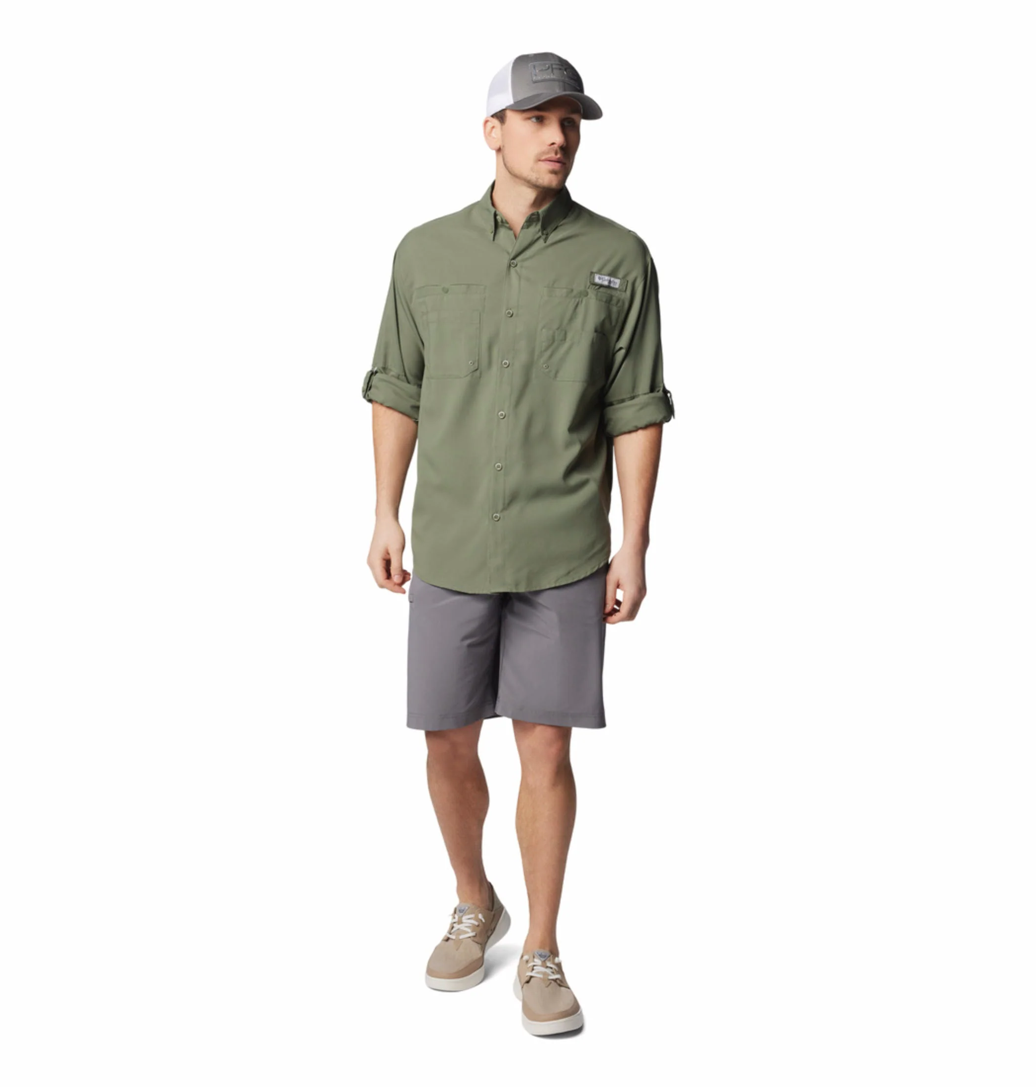 Columbia Men Green Tamiami II LS Shirt (Sun Protection) - Image 6