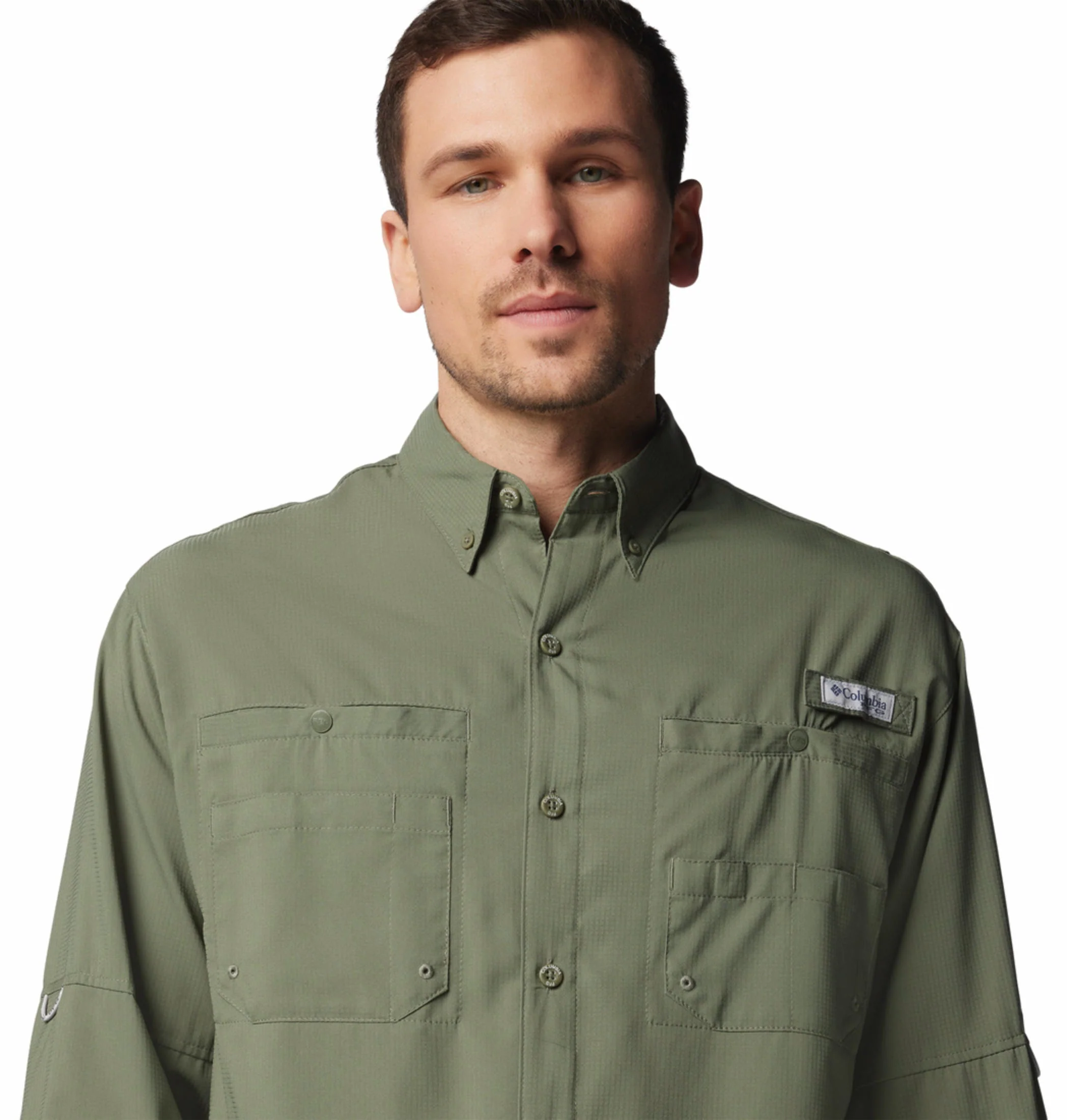 Columbia Men Green Tamiami II LS Shirt (Sun Protection) - Image 7