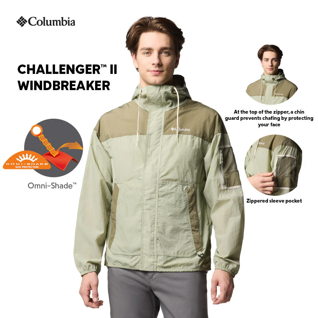 Columbia Men Green Challenger II Windbreaker - Image 2