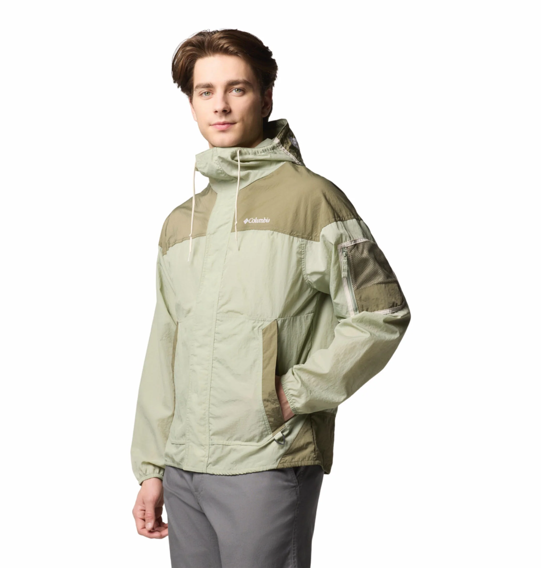 Columbia Men Green Challenger II Windbreaker - Image 3