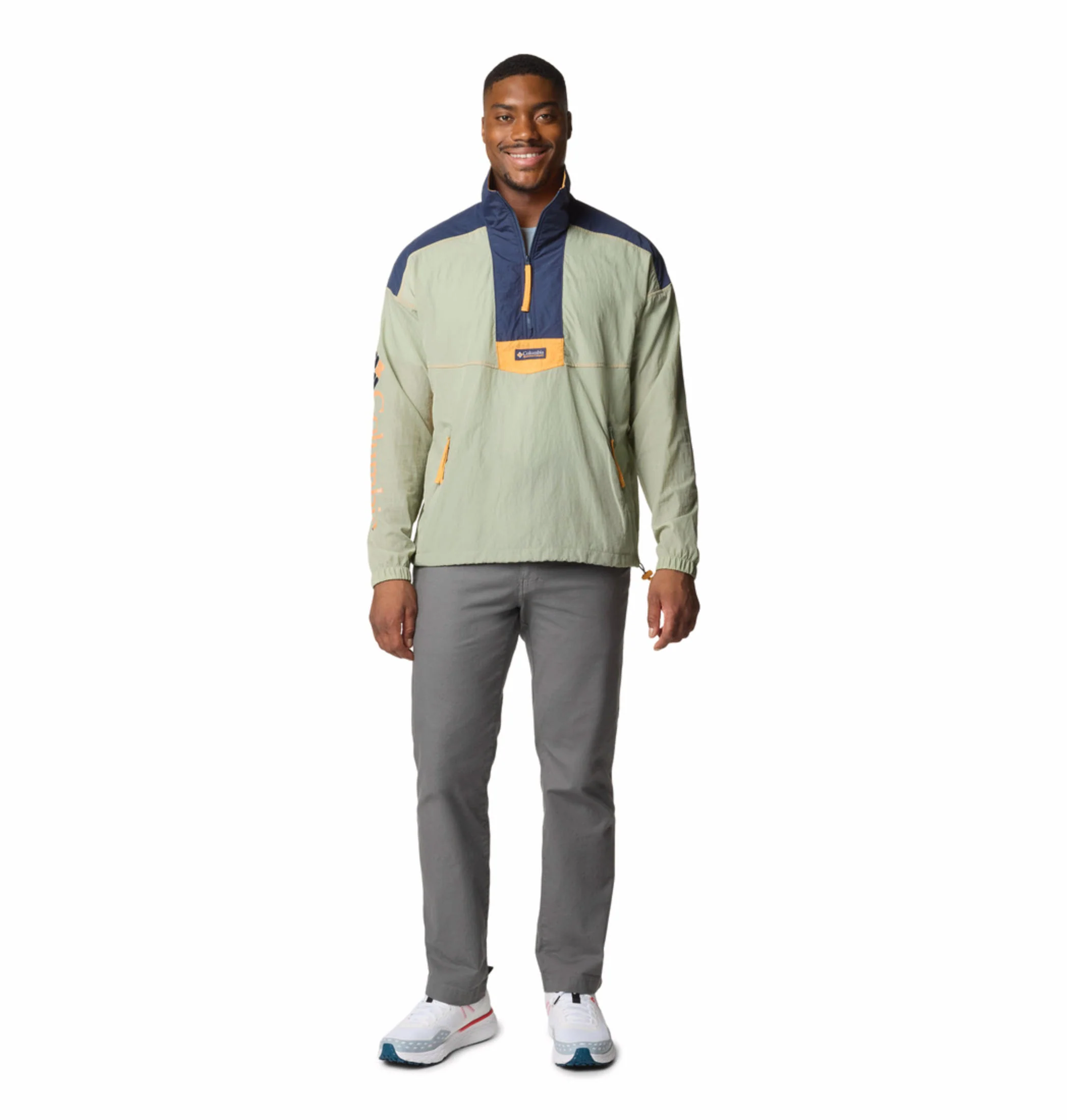 Columbia Men Green Riptide II Retro Windbreaker Anorak - Image 6