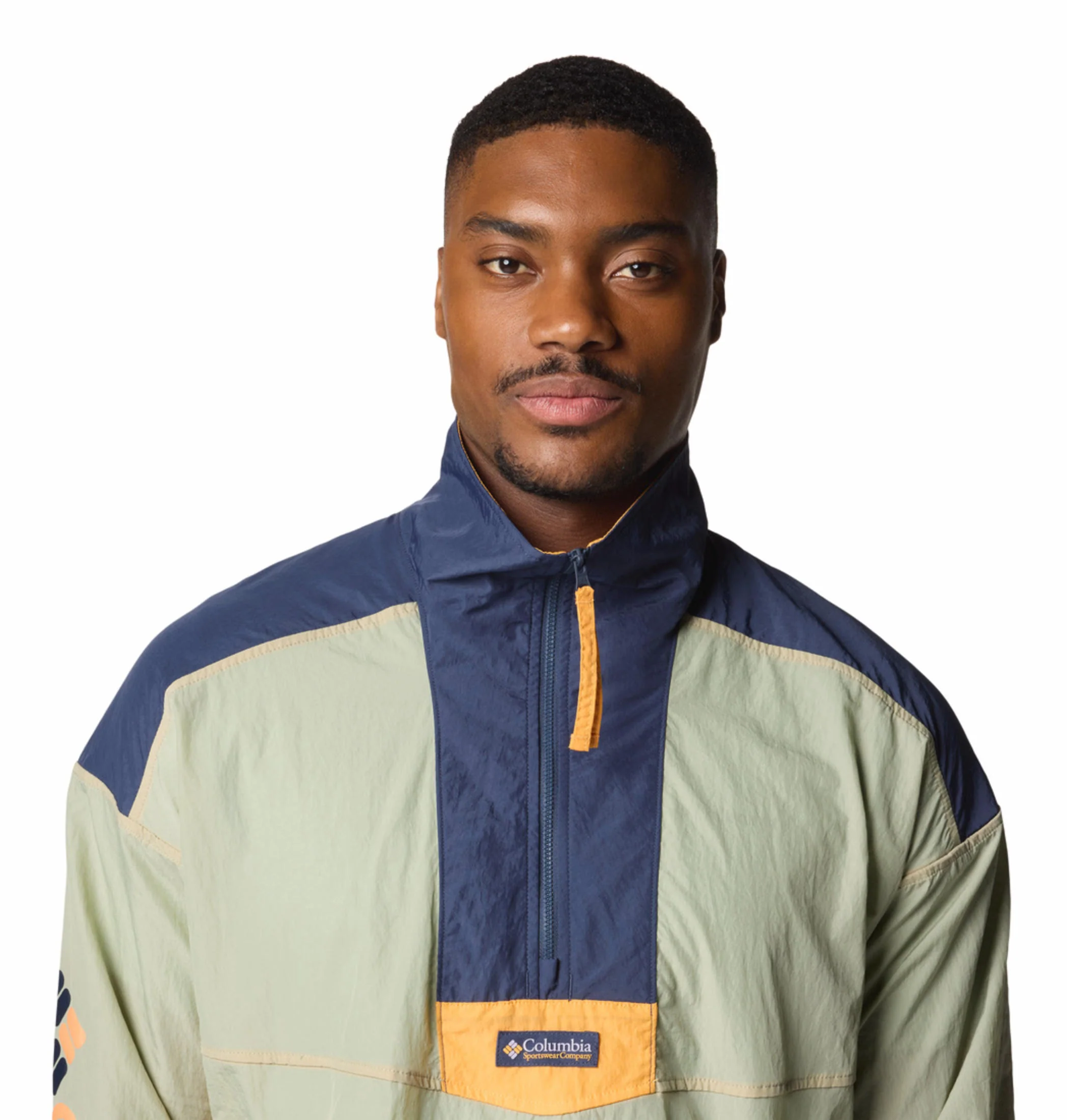 Columbia Men Green Riptide II Retro Windbreaker Anorak - Image 7