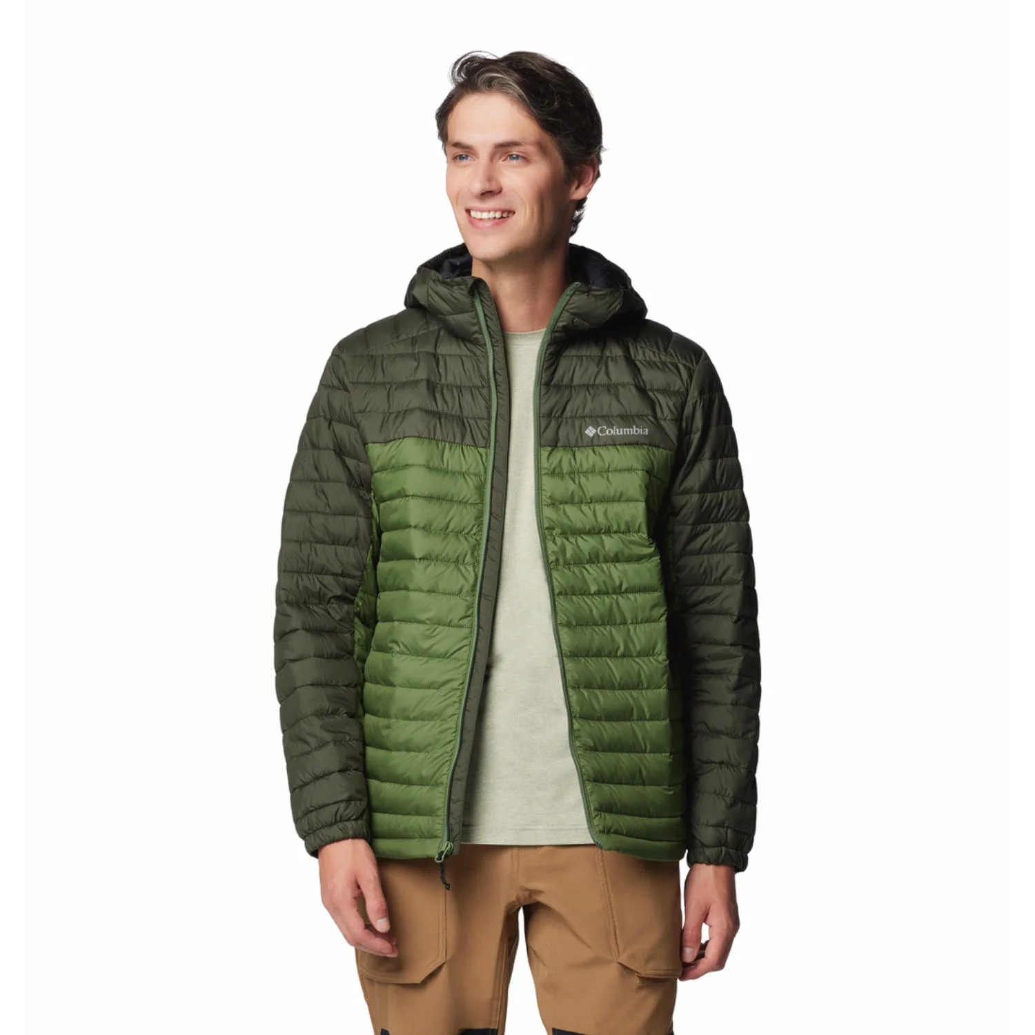 Columbia Men Green Silver Falls II Hooded Jacket - Image 16