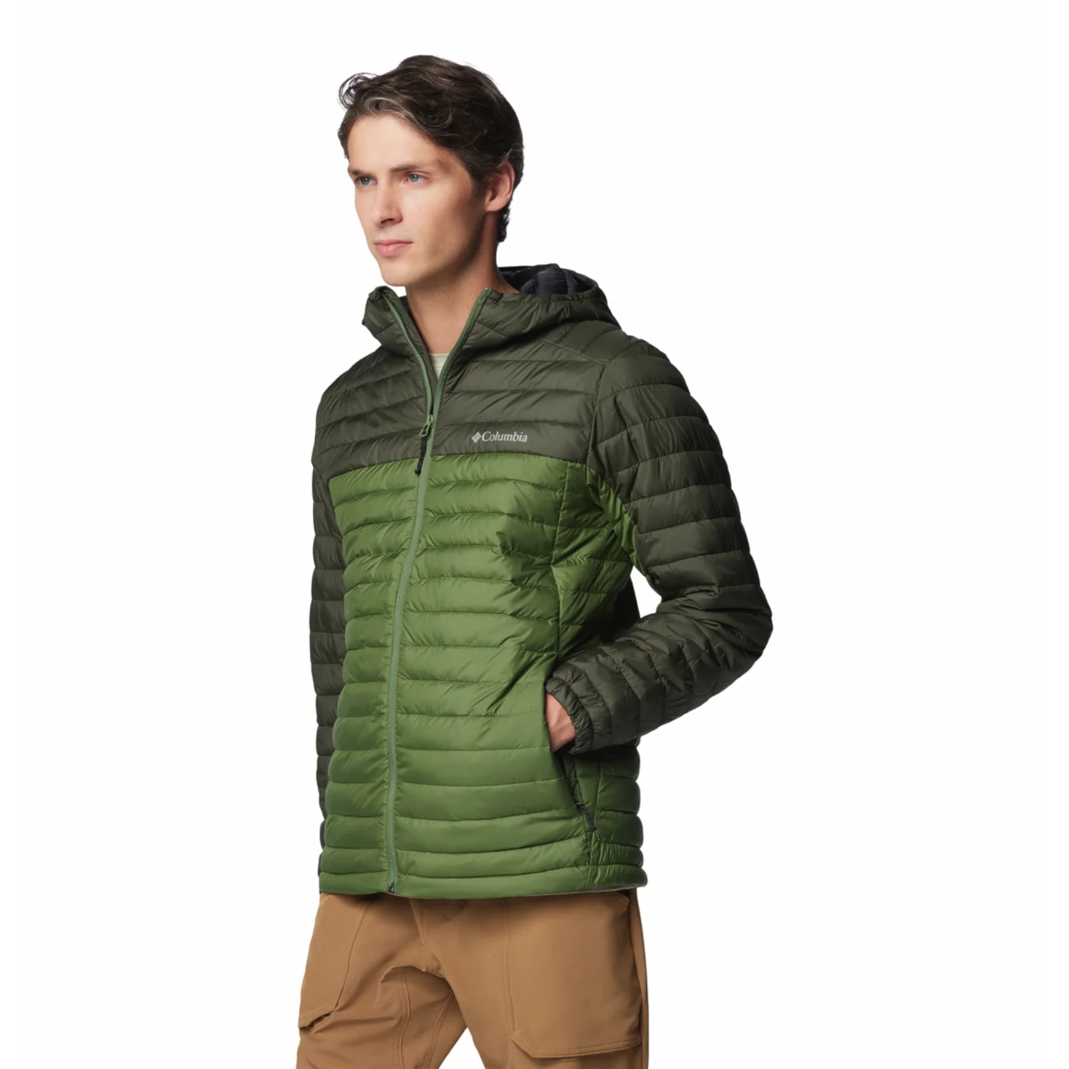 Columbia Men Green Silver Falls II Hooded Jacket - Image 5