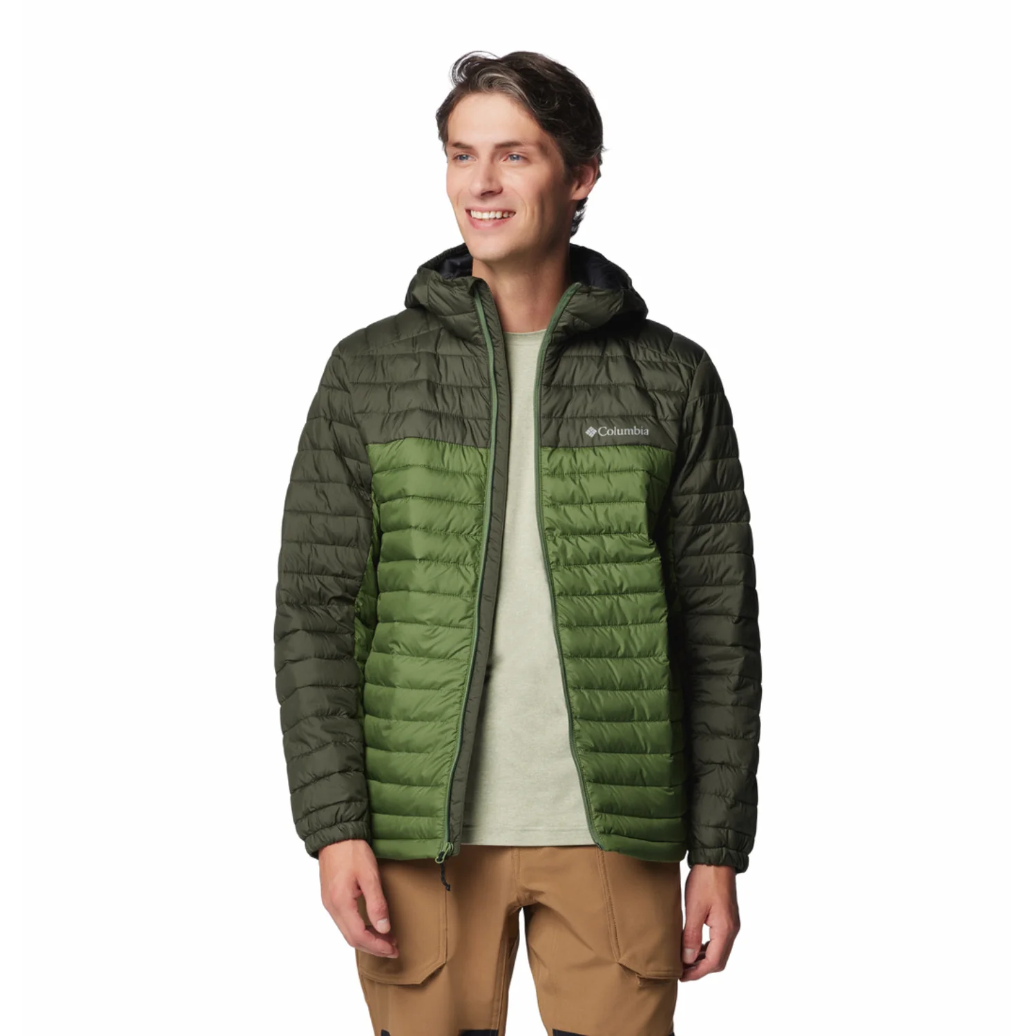 Columbia Men Green Silver Falls II Hooded Jacket - Image 8