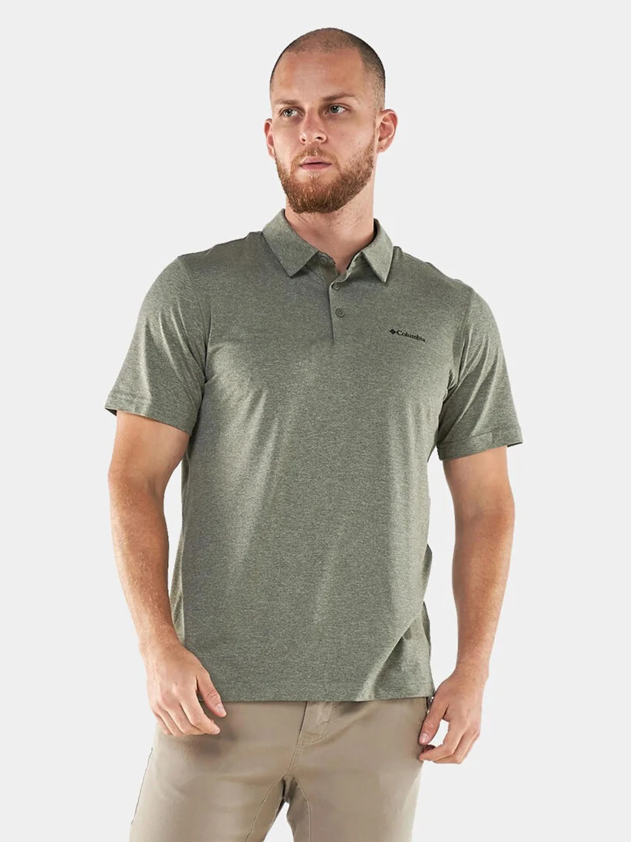 Columbia Men Green Tech Trail Polo (Sun Protection)