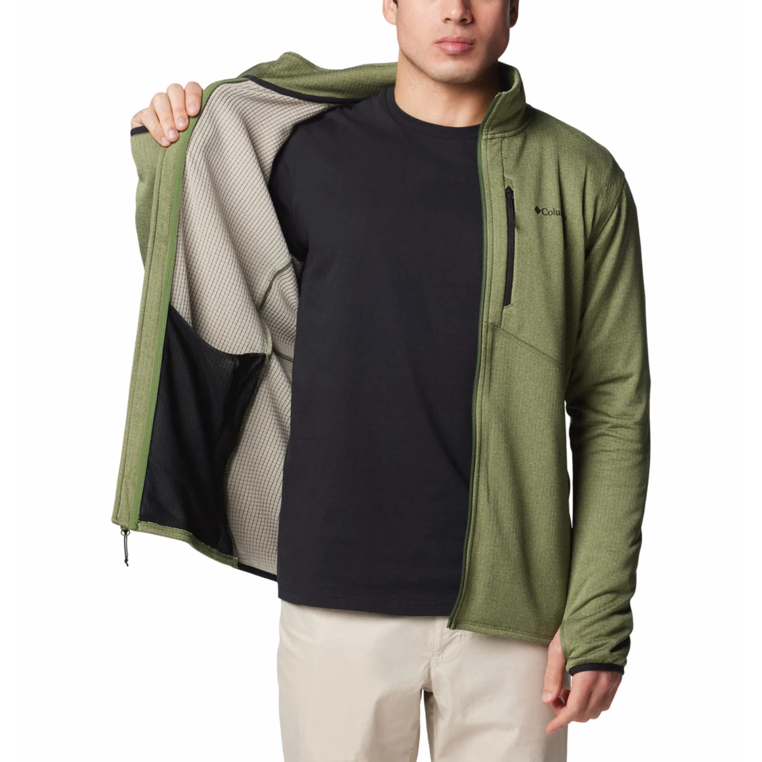 Columbia Men Green Park View Fleece Full Zip - Image 6