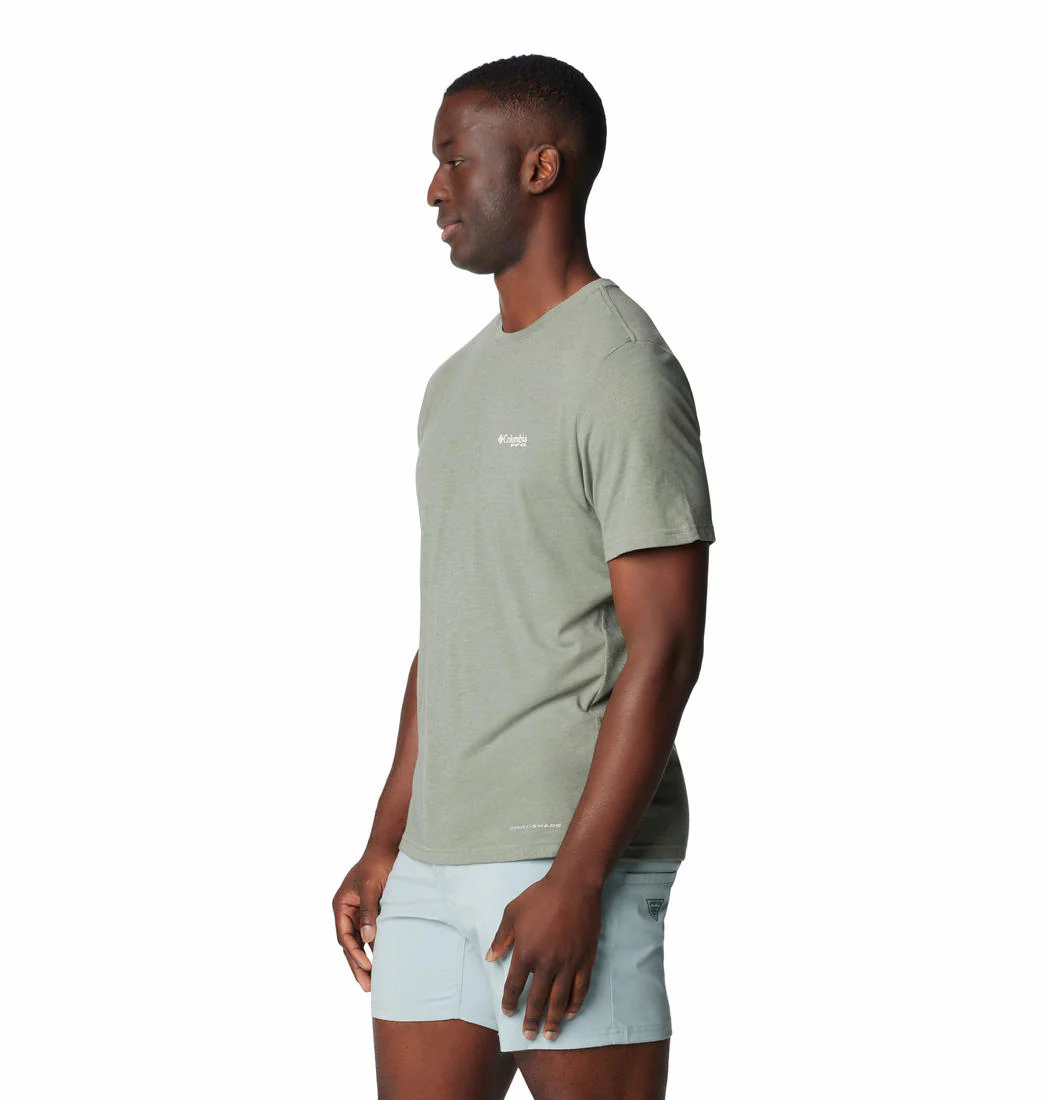 Columbia Men Green PFG Tarpon Rise Tech Tee SS (Sun Protection) - Image 3