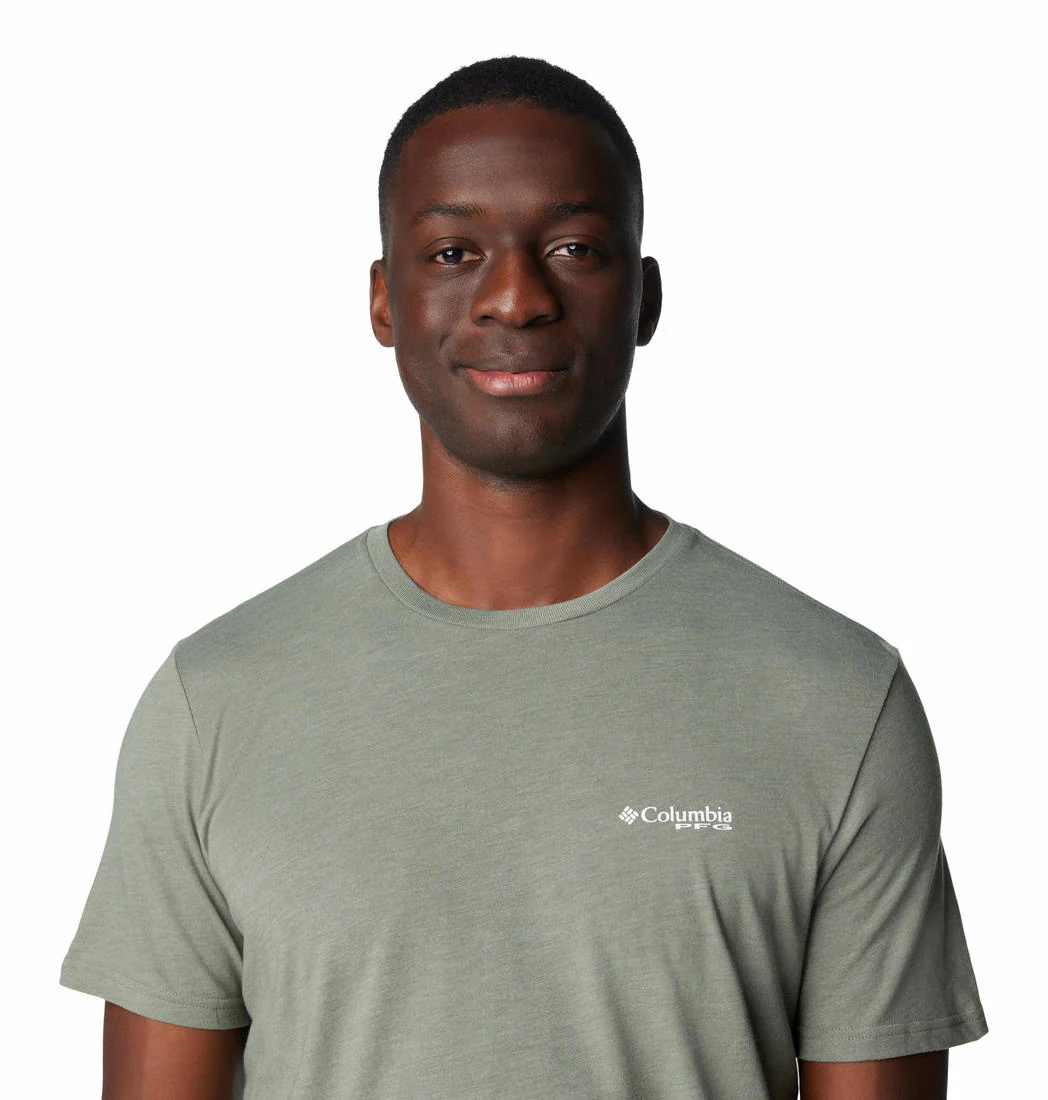 Columbia Men Green PFG Tarpon Rise Tech Tee SS (Sun Protection) - Image 5