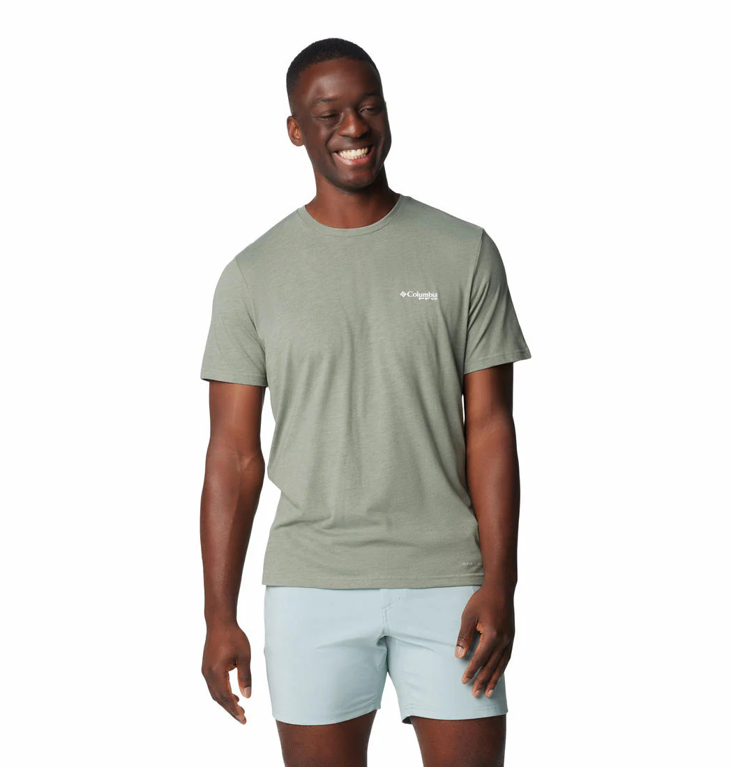 Columbia Men Green PFG Tarpon Rise Tech Tee SS (Sun Protection) - Image 7
