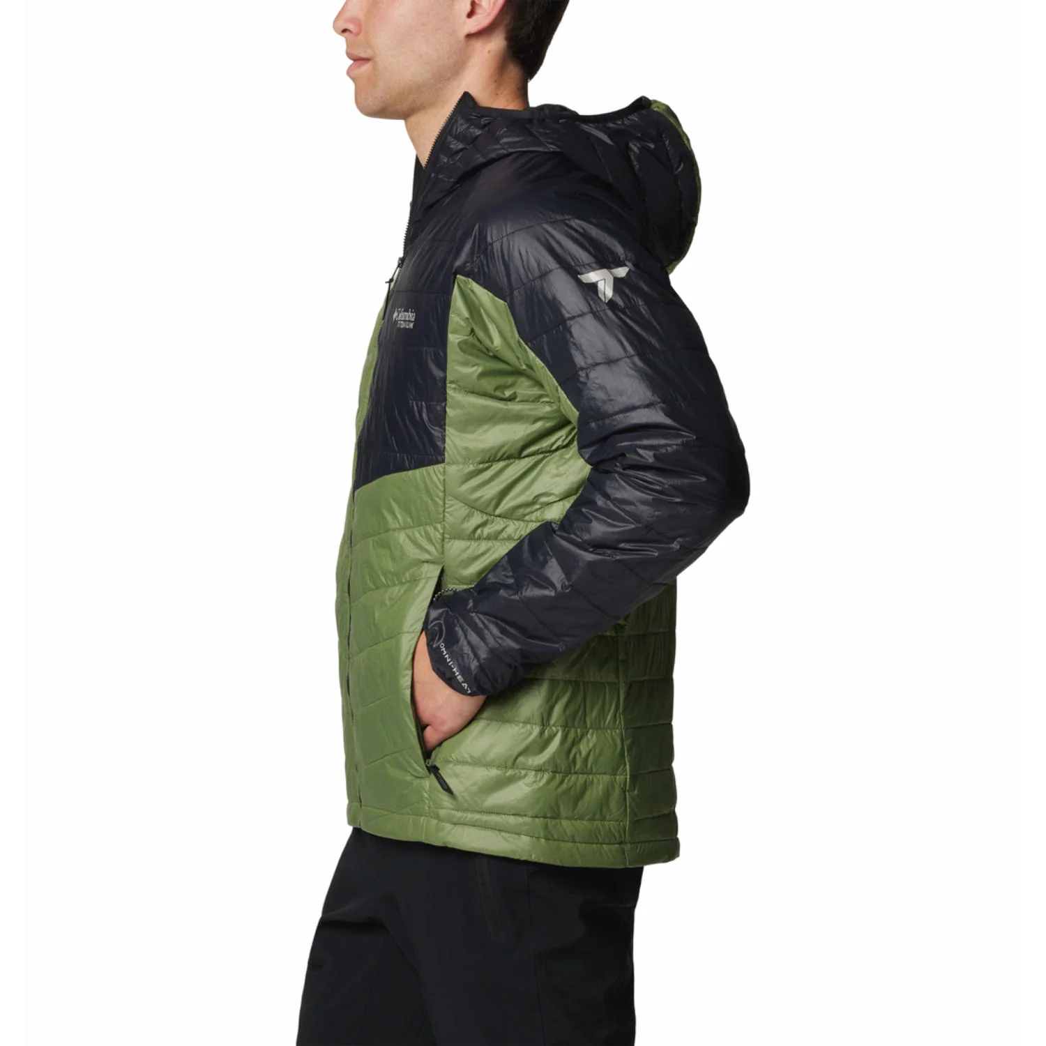 Columbia Men Green Platinum Peak II Hooded Jacket - Image 3