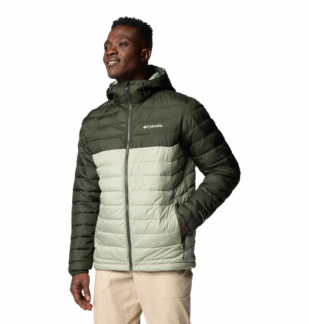 Columbia Men Green Powder Lite II Hooded Jacket - Image 3