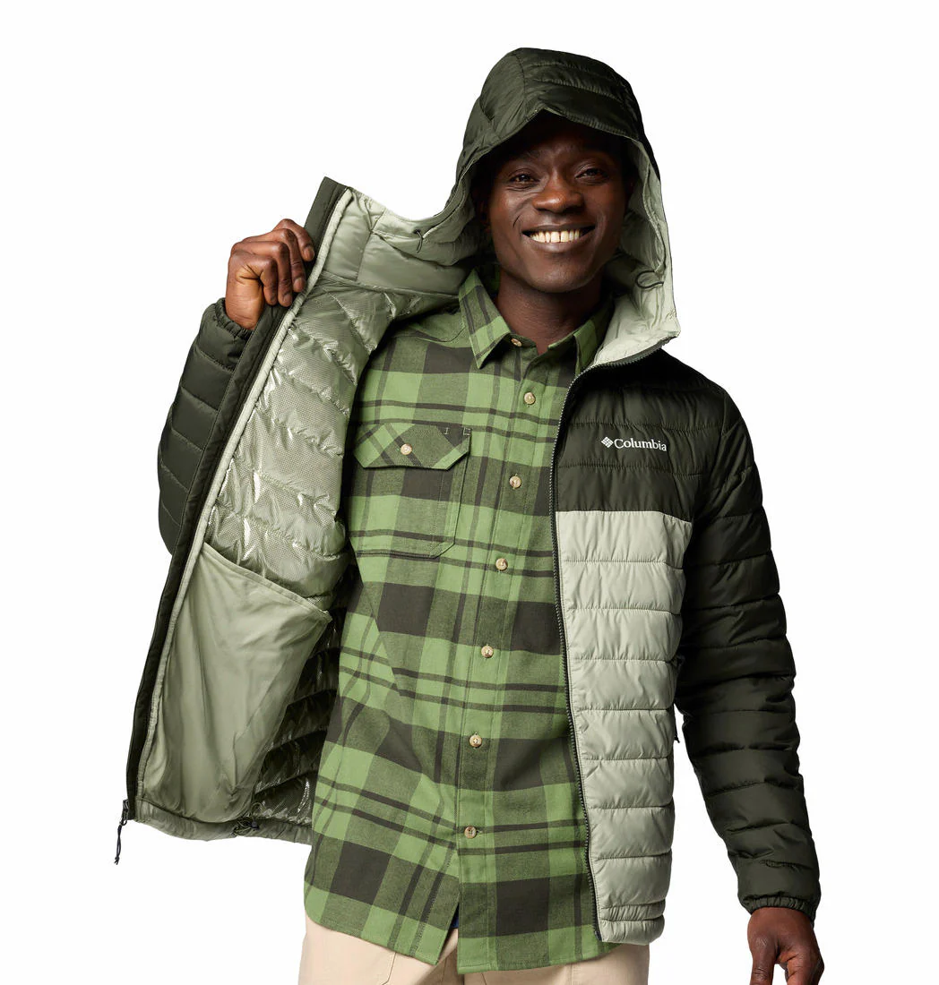 Columbia Men Green Powder Lite II Hooded Jacket - Image 5