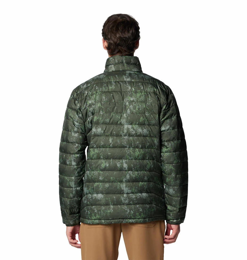 Columbia Men Green Powder Lite II Printed Jacket - Image 2