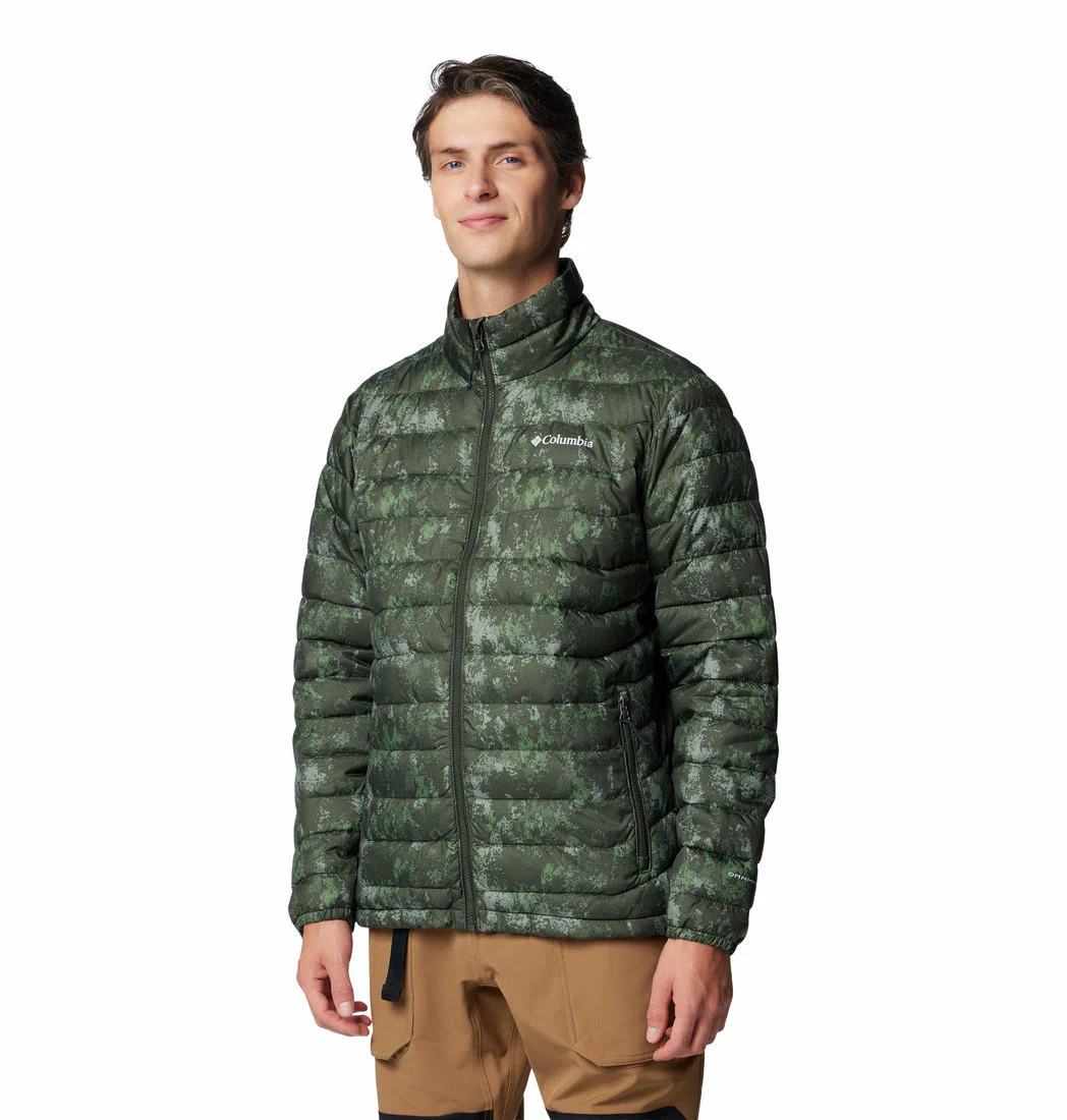 Columbia Men Green Powder Lite II Printed Jacket - Image 3