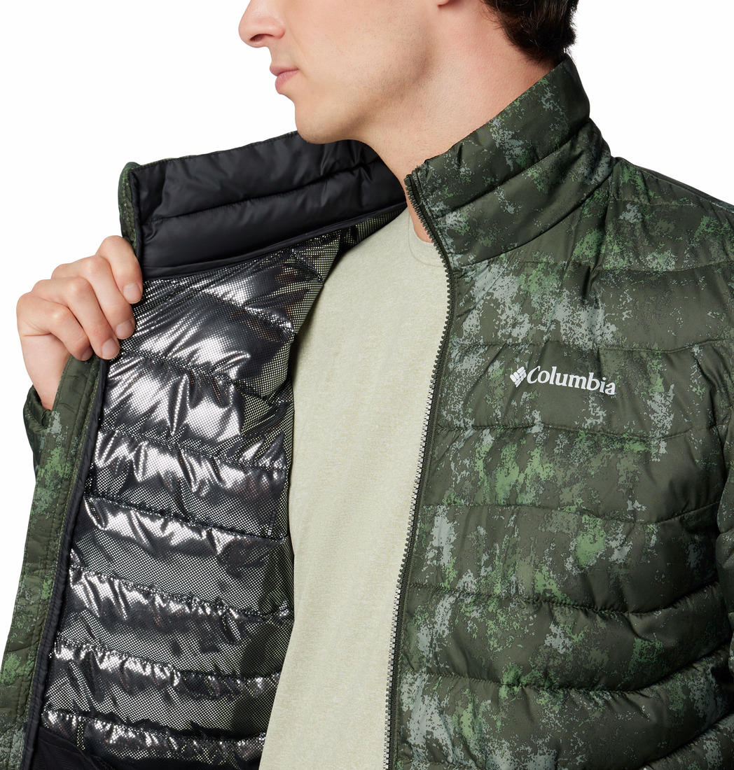 Columbia Men Green Powder Lite II Printed Jacket - Image 7