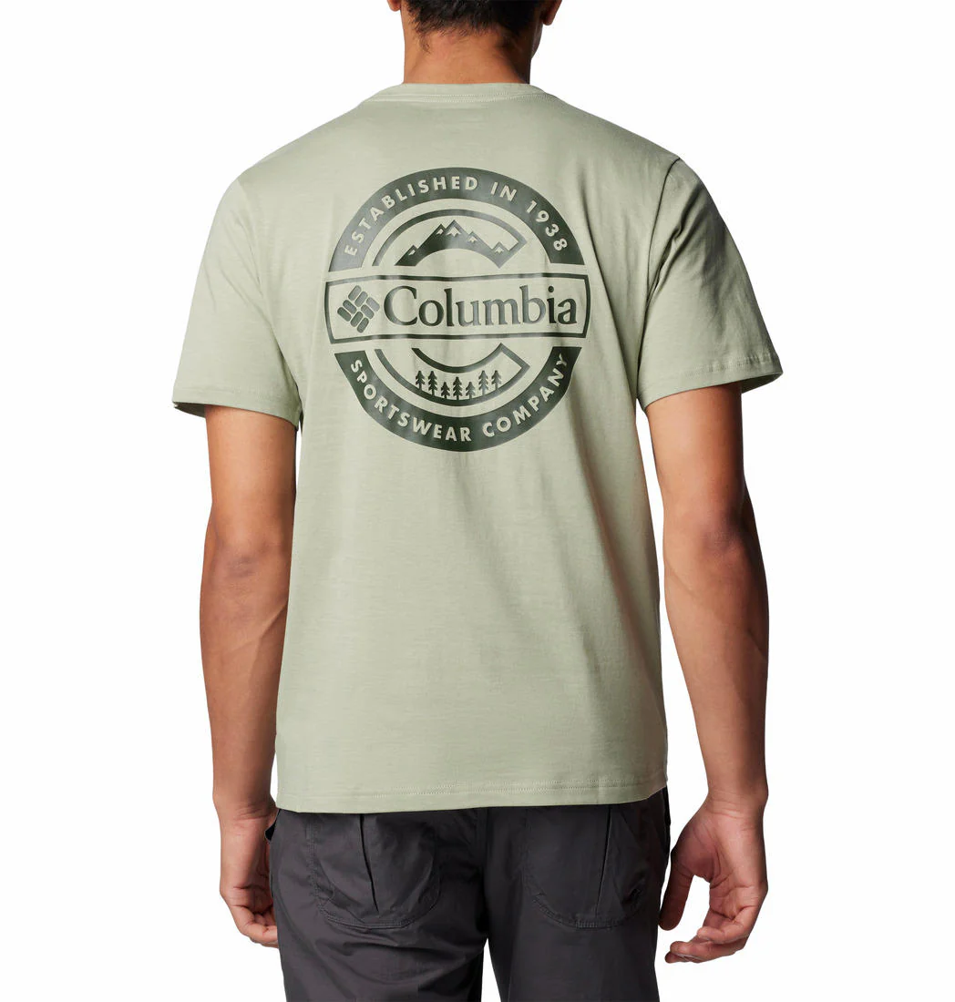 Columbia Men Green Rapid Ridge Back Graphic Tee II - Image 2