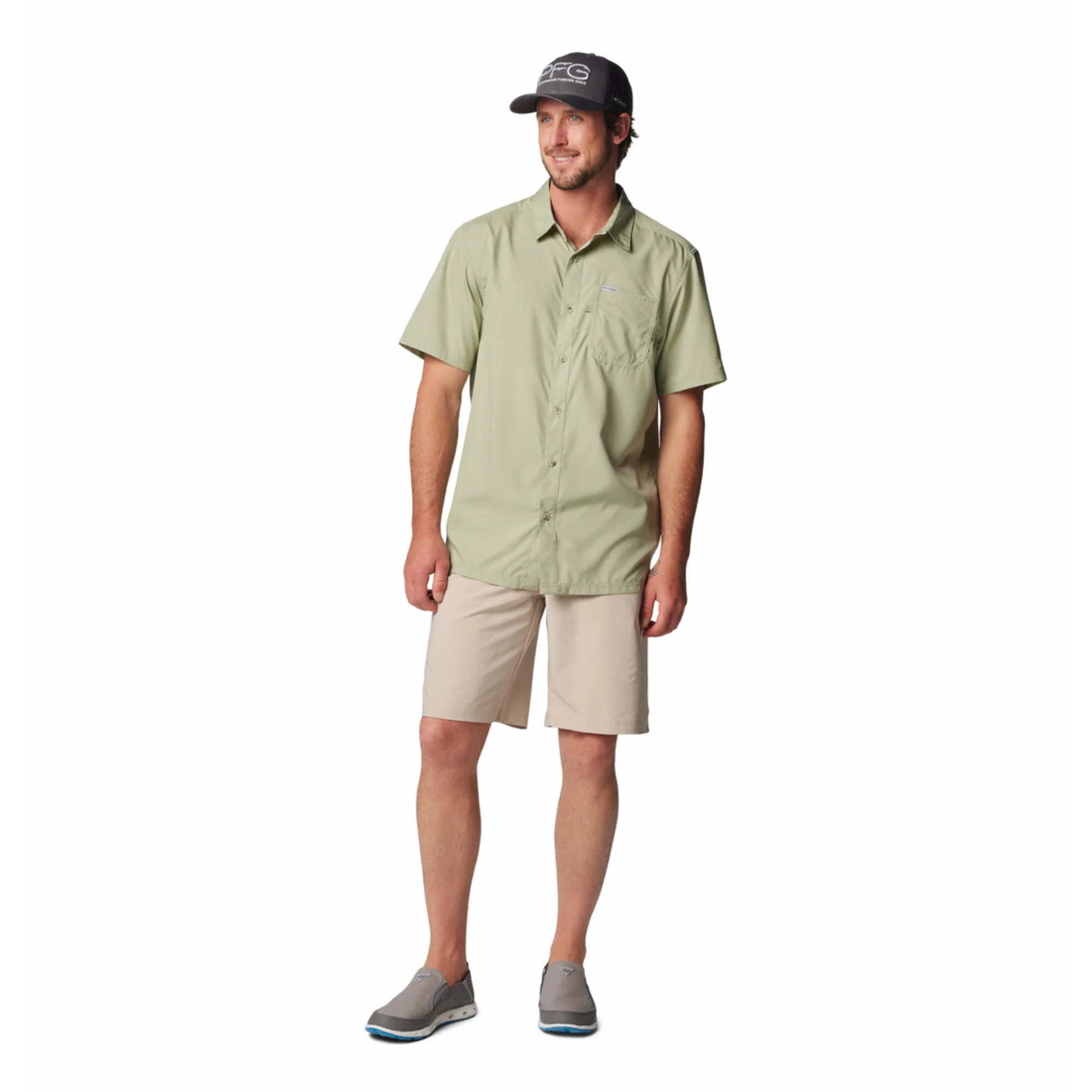 Columbia Men Green Slack Tide Camp Shirt (Sun Protection) - Image 4