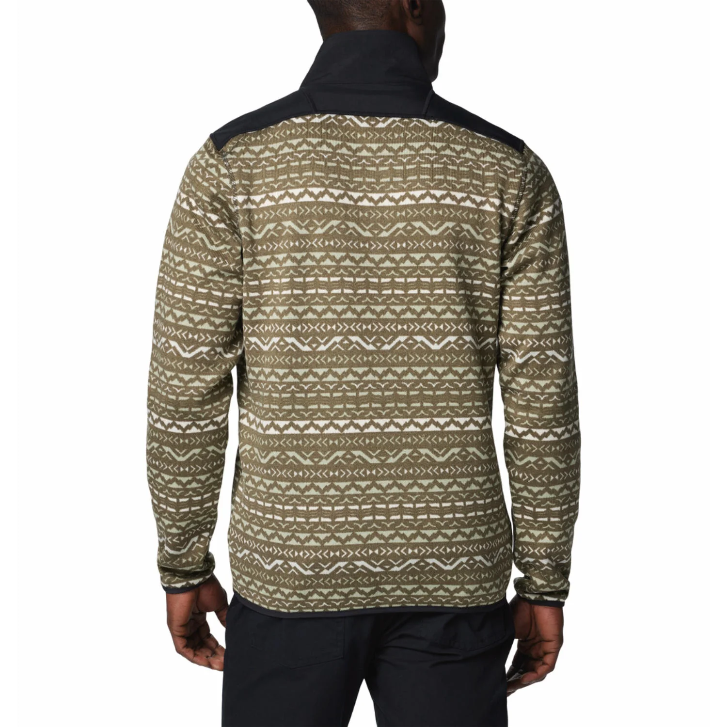 Columbia Men Green Sweater Weather Printed Half Zip II - Image 2