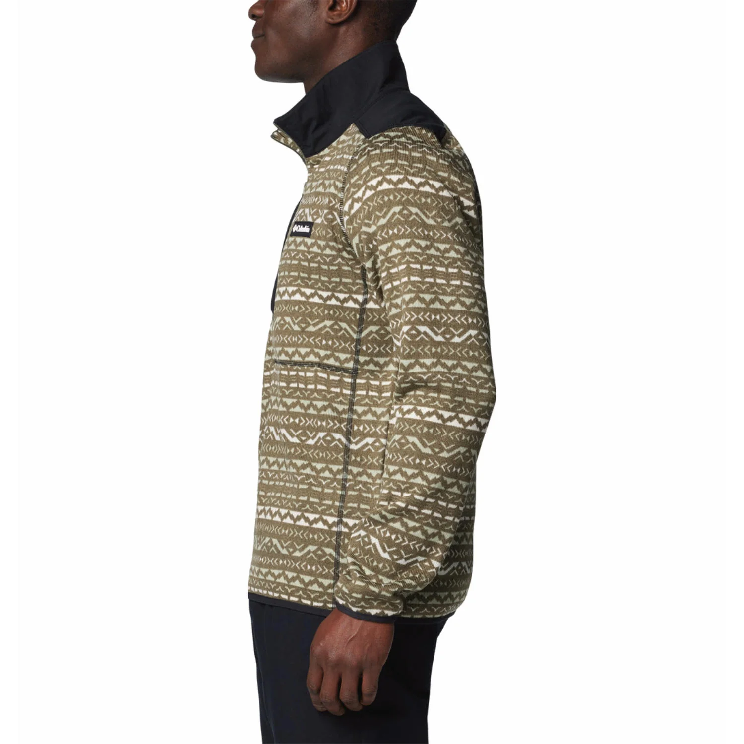 Columbia Men Green Sweater Weather Printed Half Zip II - Image 3