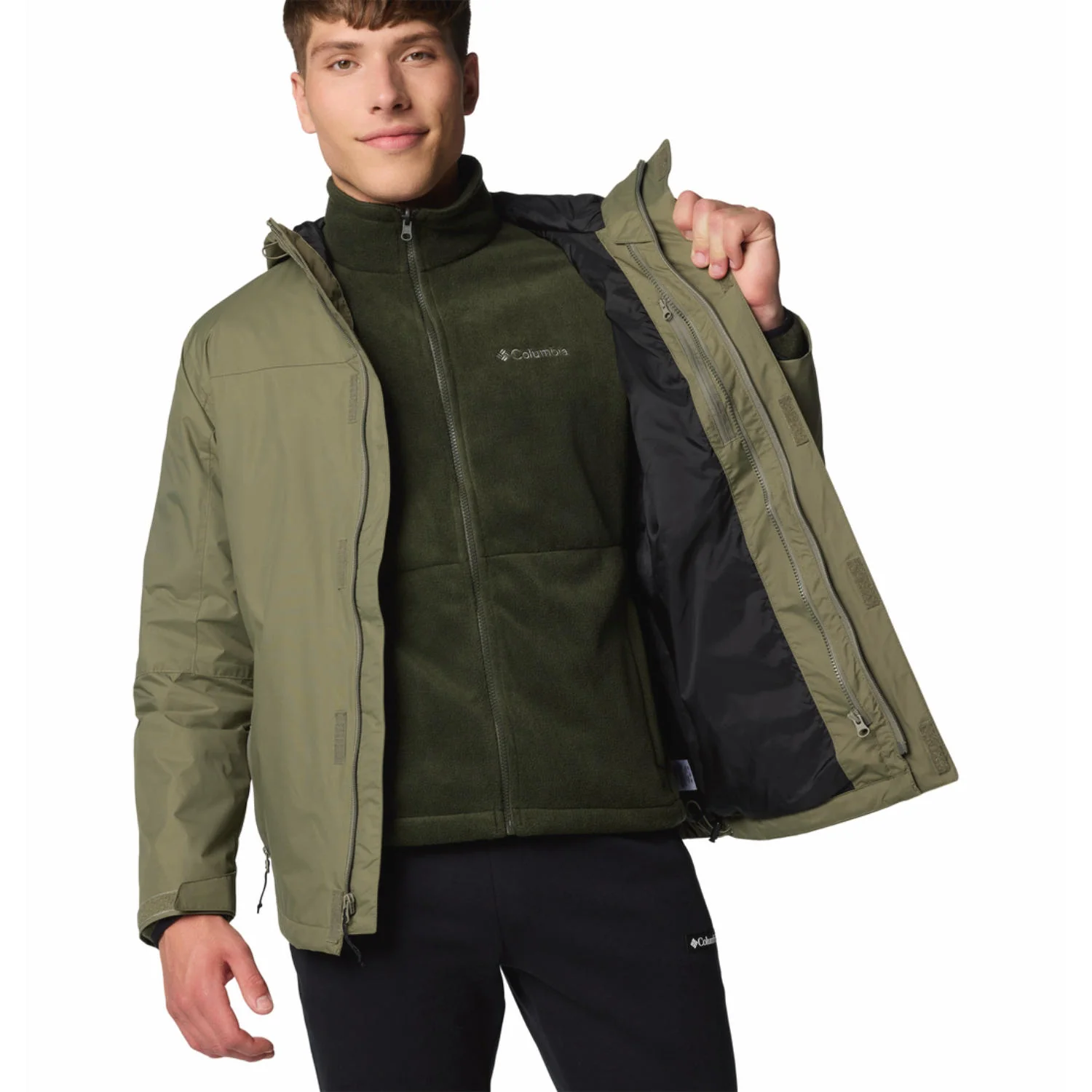 Columbia Men Green Tunnel Falls II Interchange Jacket - Image 13