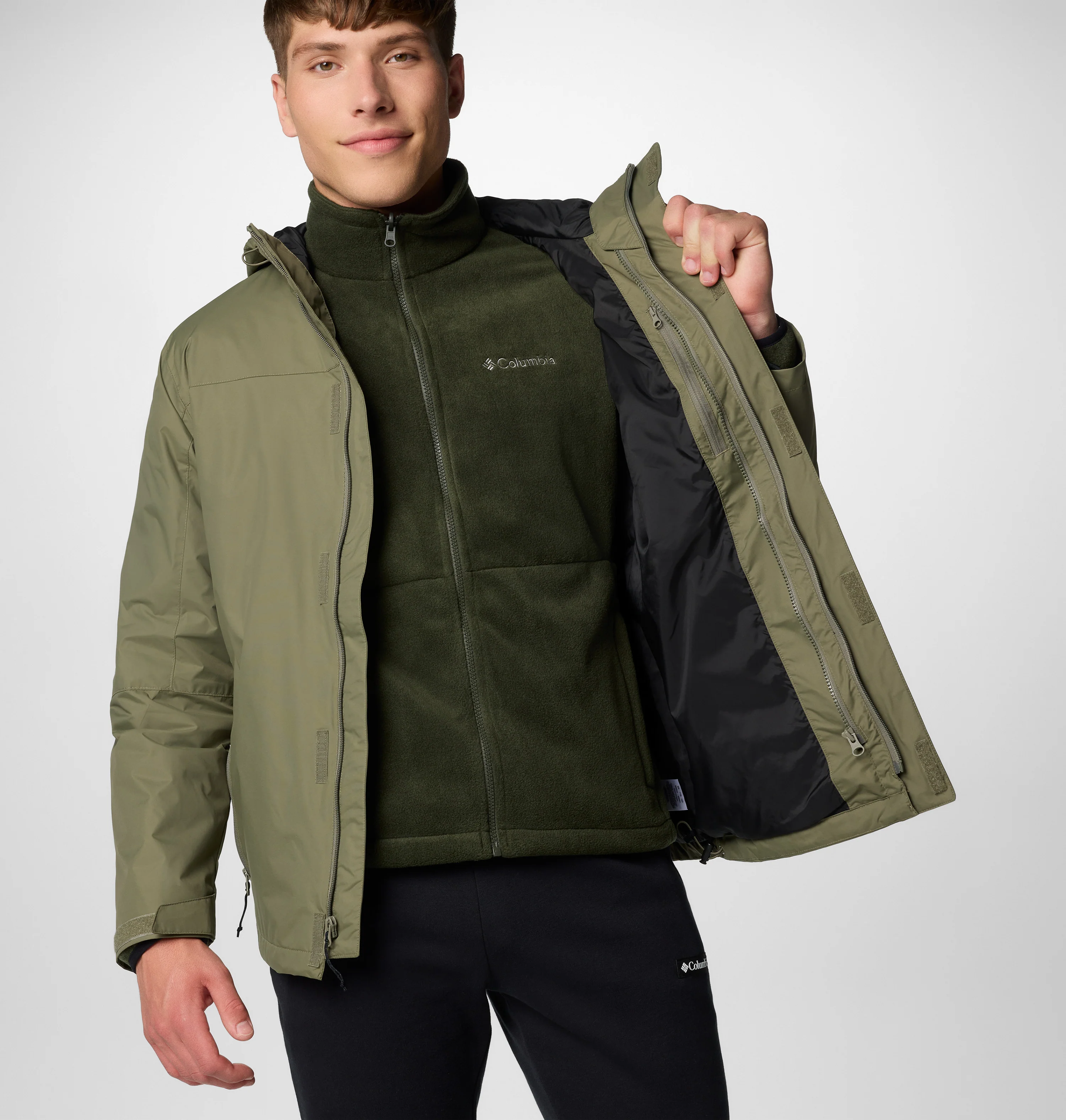 Columbia Men Green Tunnel Falls II Interchange Jacket - Image 6