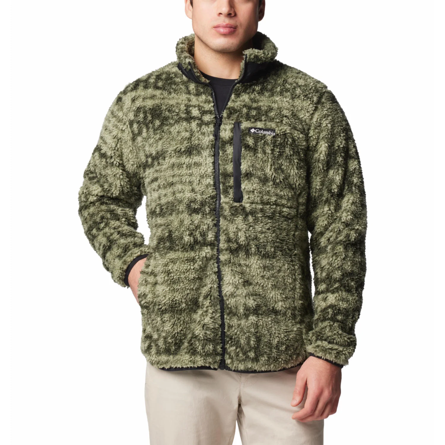 Columbia Men Green Winter Pass Printed Fleece II