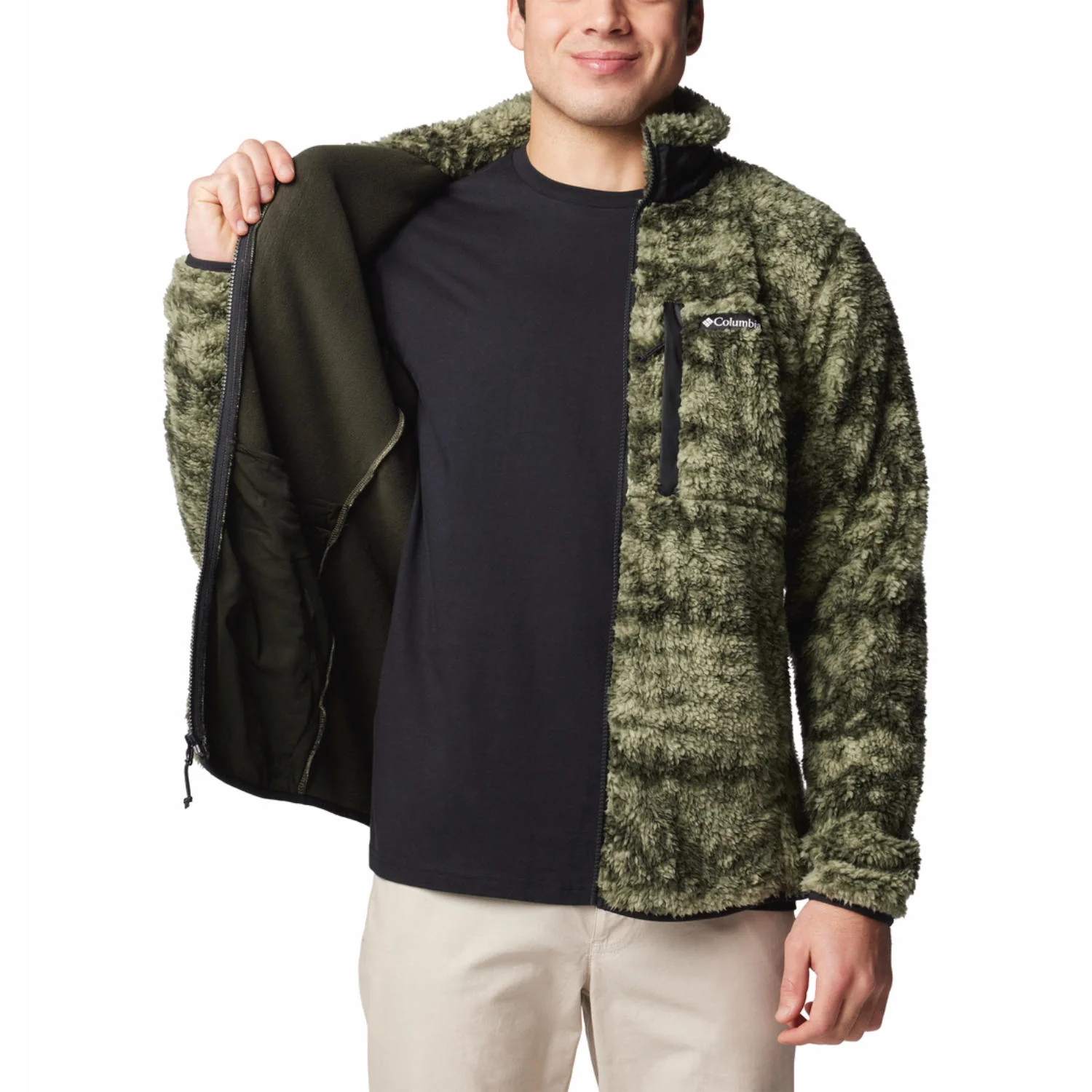 Columbia Men Green Winter Pass Printed Fleece II - Image 5