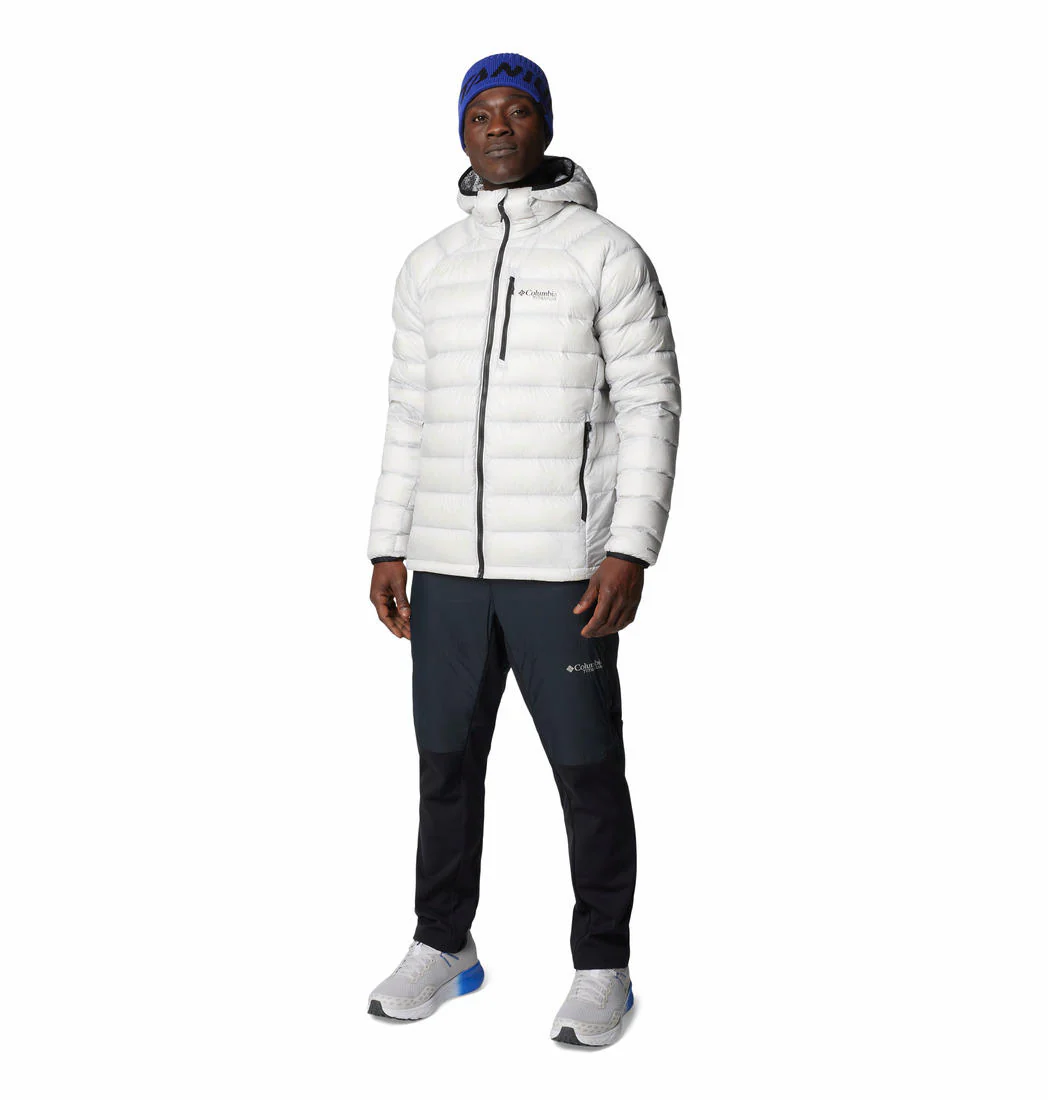Columbia Men Grey Arctic Crest Down Hooded Jacket - Image 4