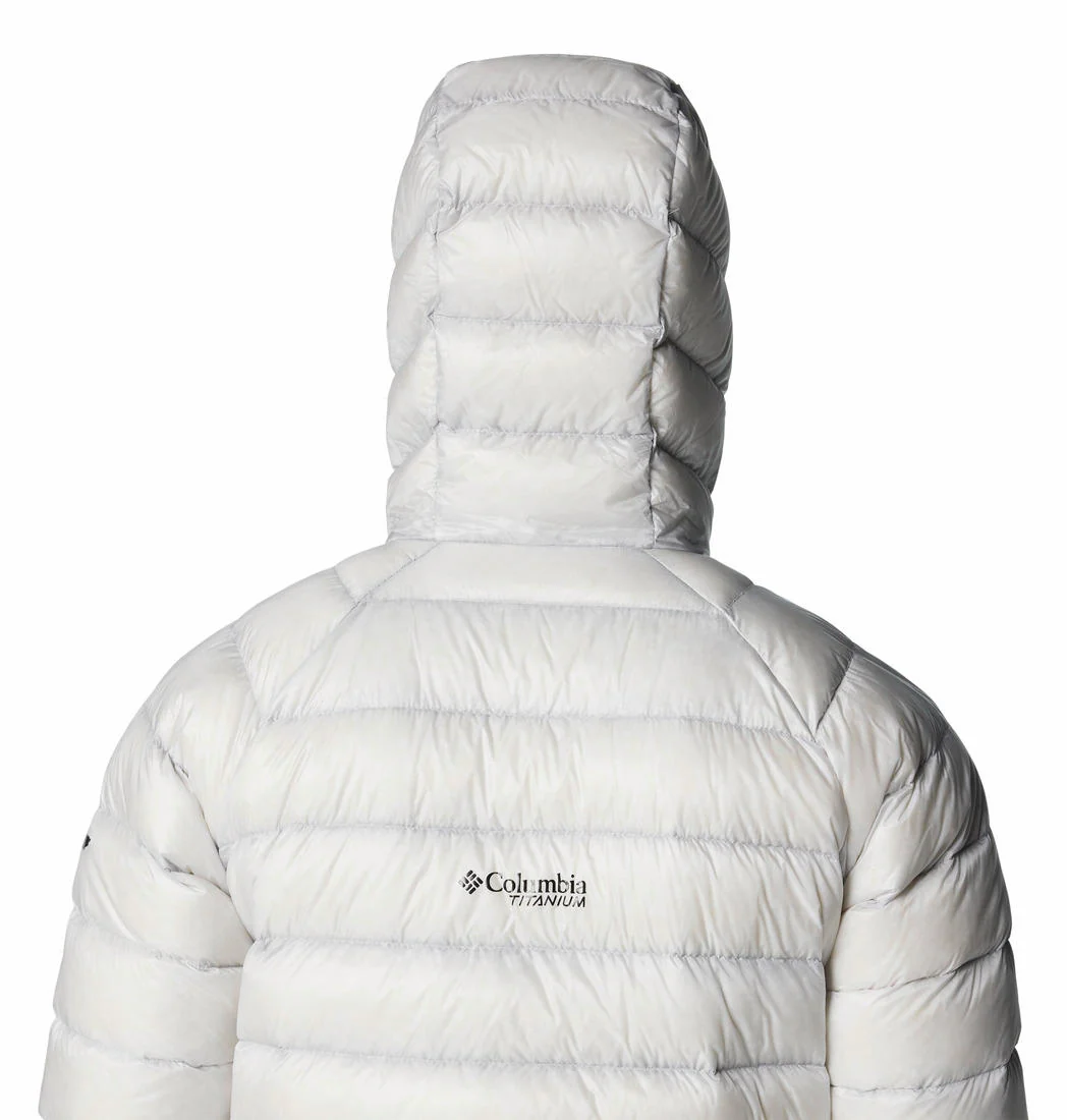 Columbia Men Grey Arctic Crest Down Hooded Jacket - Image 6