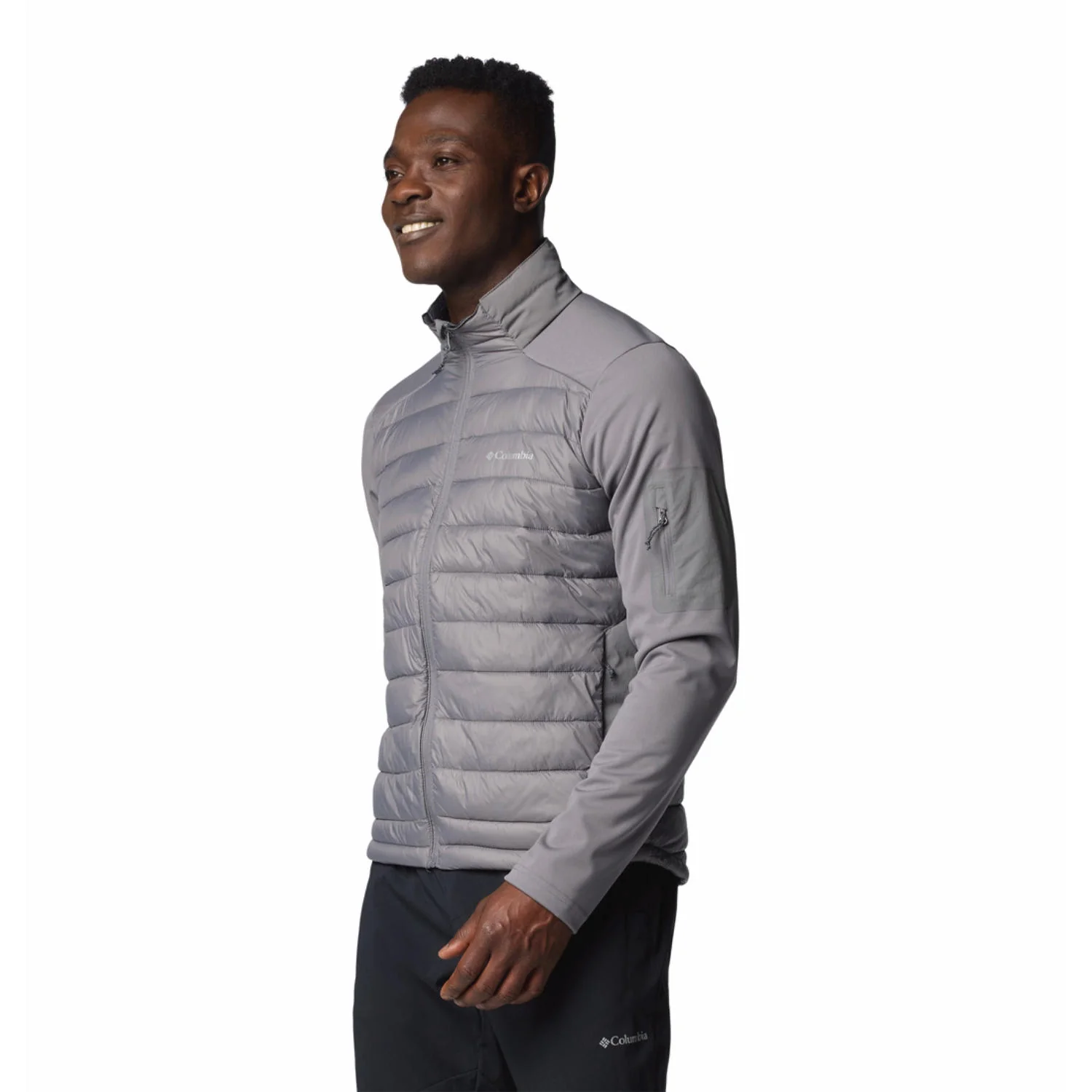 Columbia Men Grey Columbia Tech Hybrid Softshell - Image 5