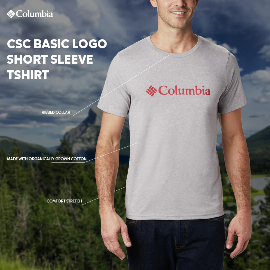 Columbia Men Grey CSC Basic Logo Short Sleeve - Image 2
