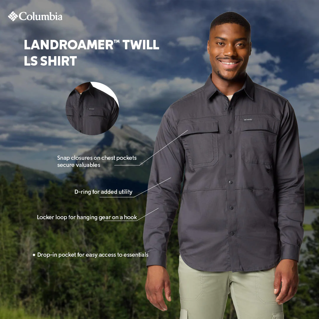Columbia Men Black Landroamer Twill LS Shirt - Image 2
