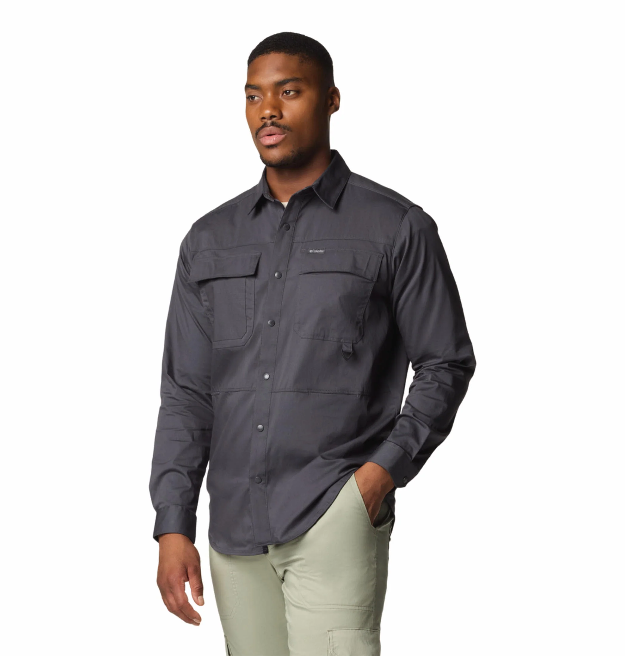 Columbia Men Black Landroamer Twill LS Shirt - Image 4