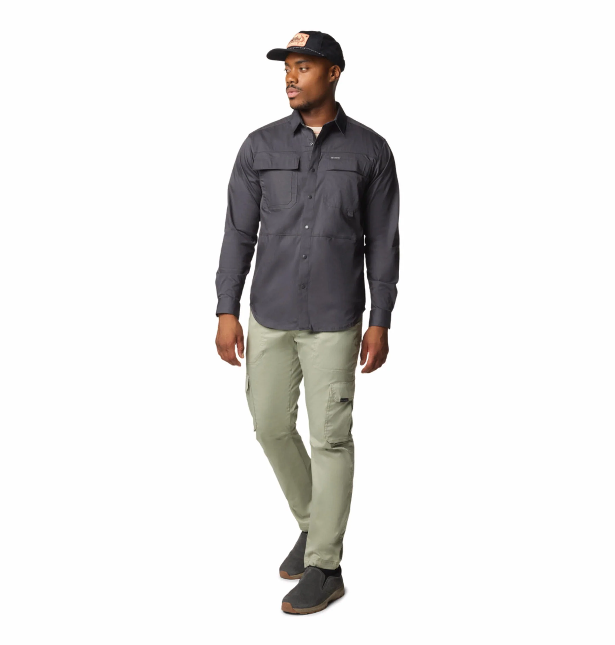 Columbia Men Black Landroamer Twill LS Shirt - Image 6