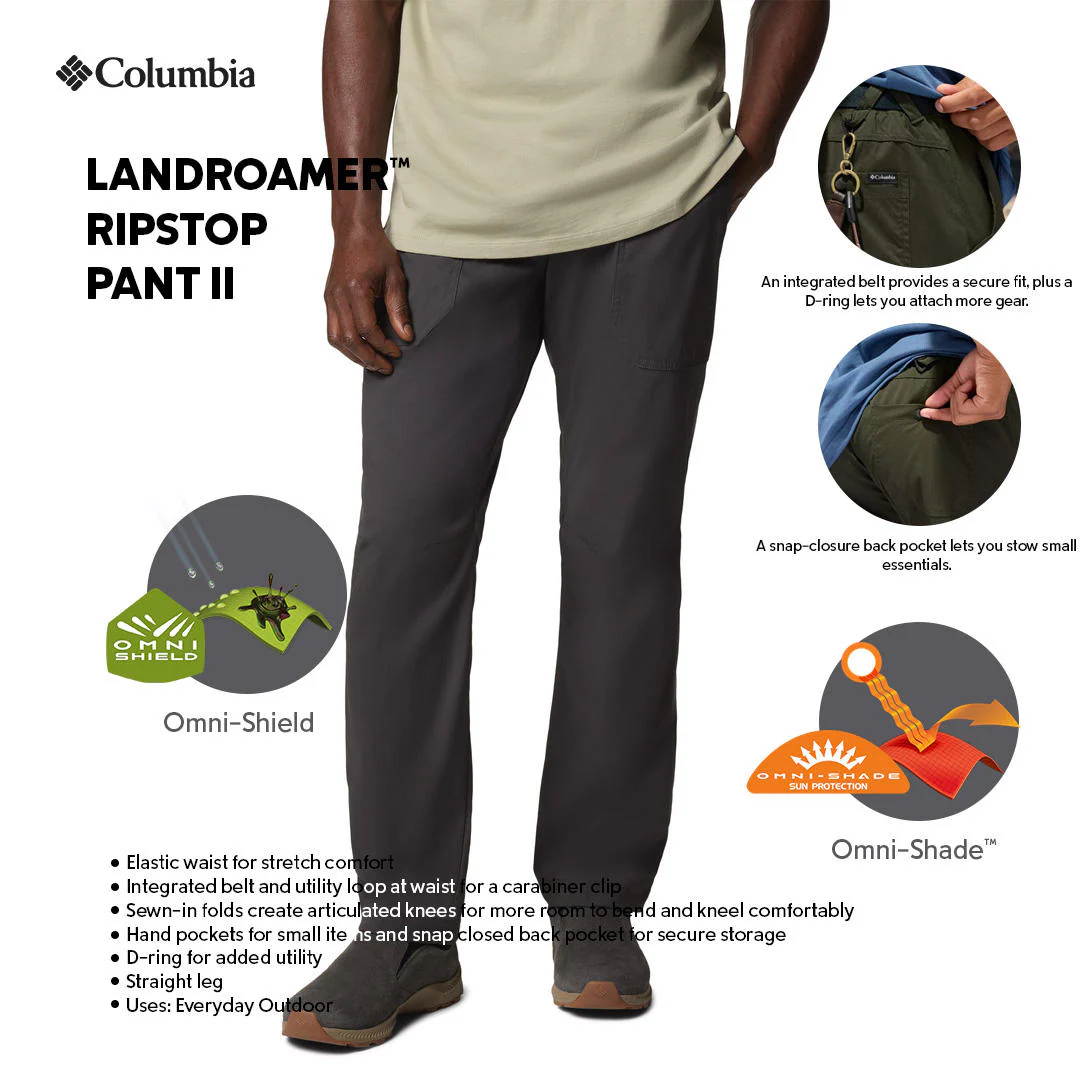 Columbia Men Black Landroamer Ripstop Pant II (Sun Protection) - Image 2