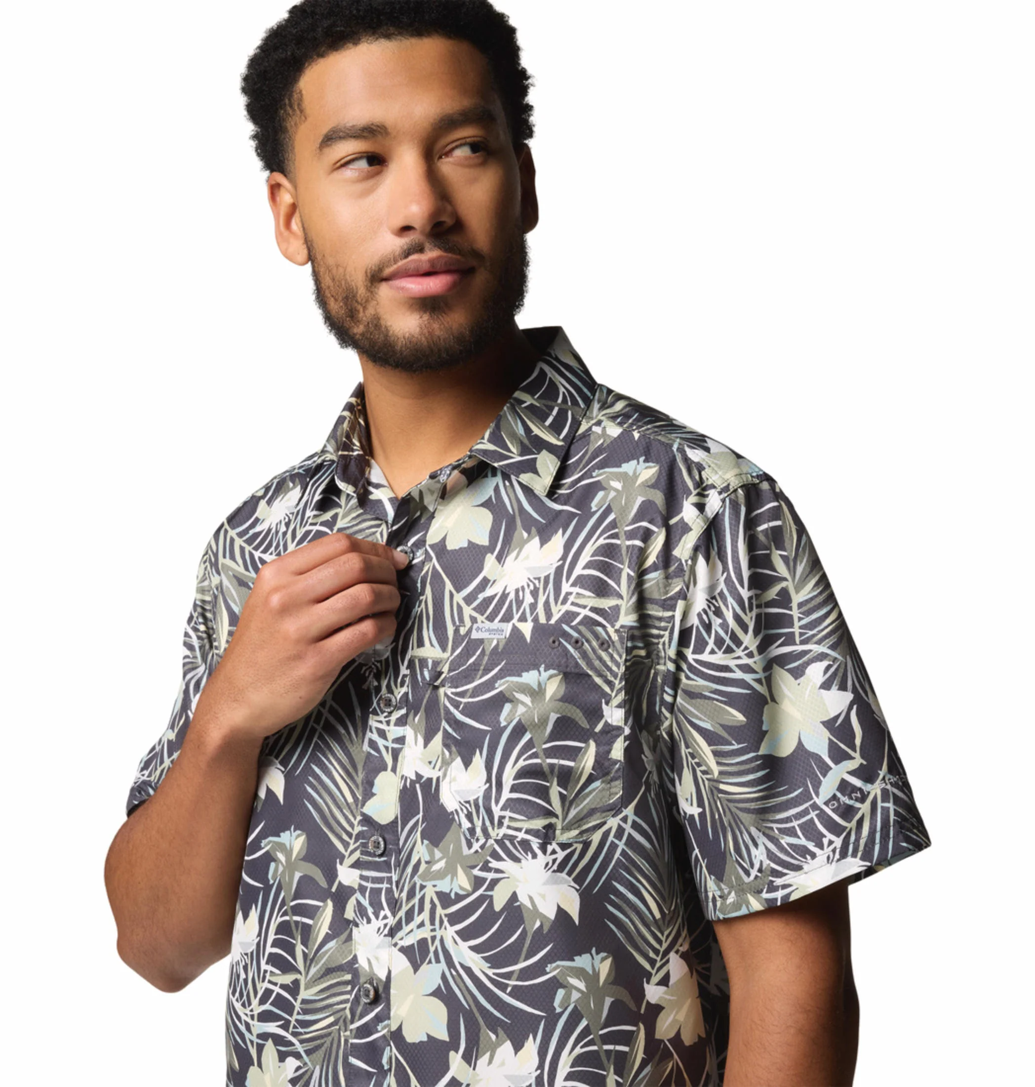 Columbia Men Green Super Slack Tide Camp Shirt (Sun Protection) - Image 7