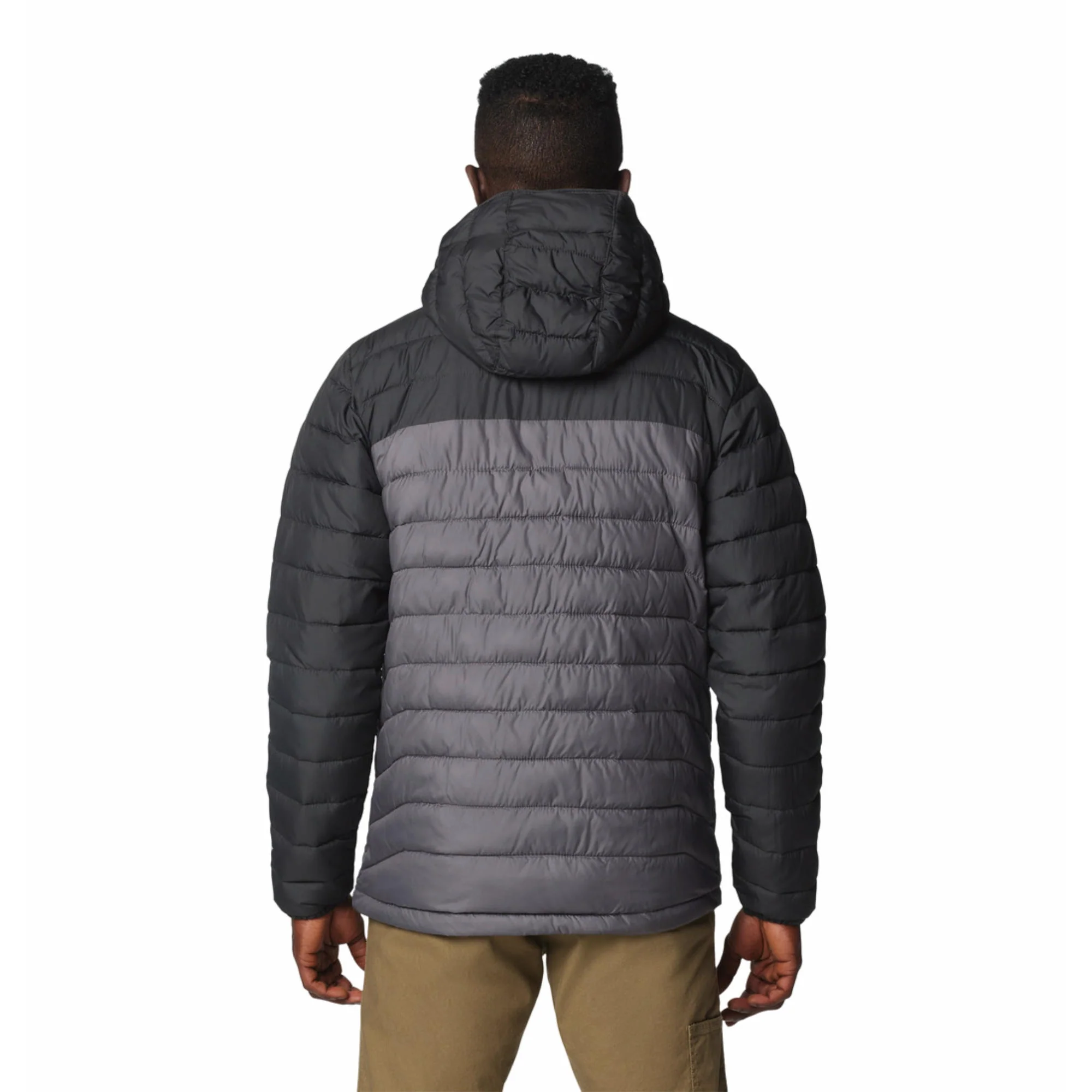 Columbia Men Grey Powder Lite II Hooded Jacket - Image 2