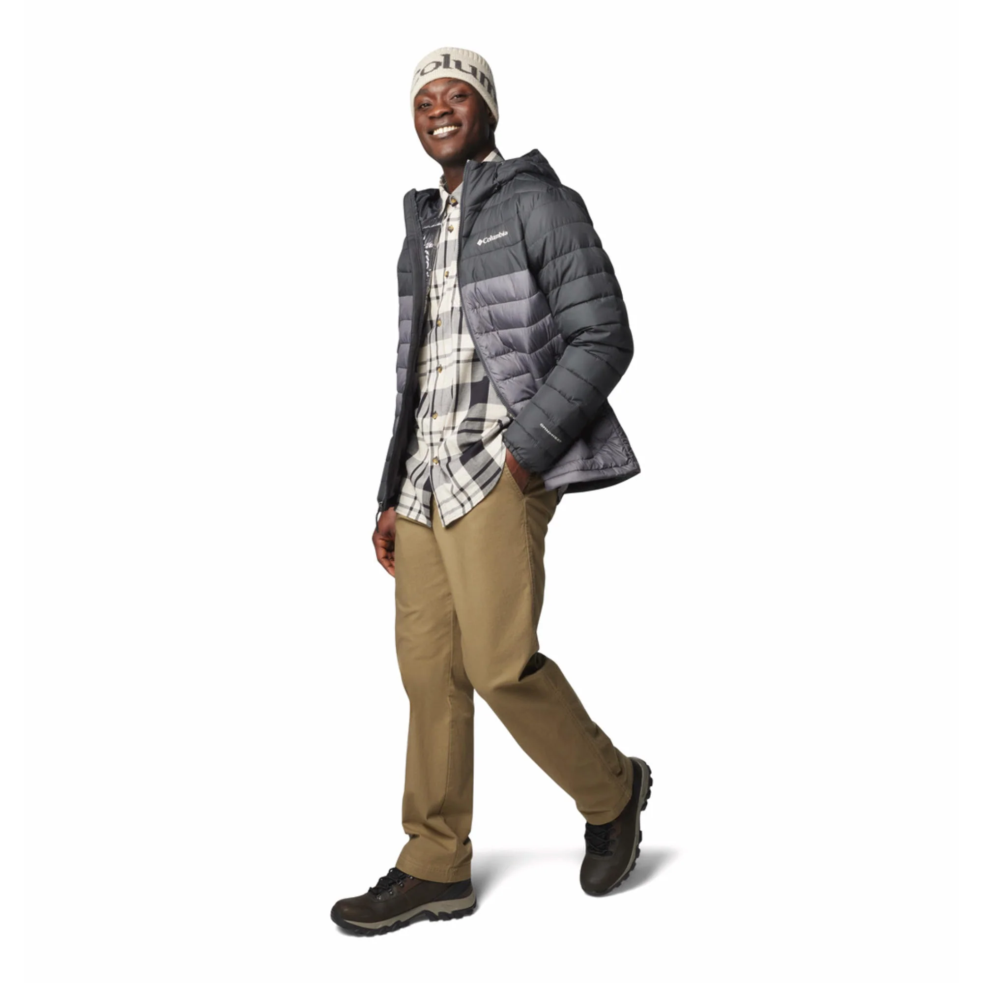 Columbia Men Grey Powder Lite II Hooded Jacket - Image 4