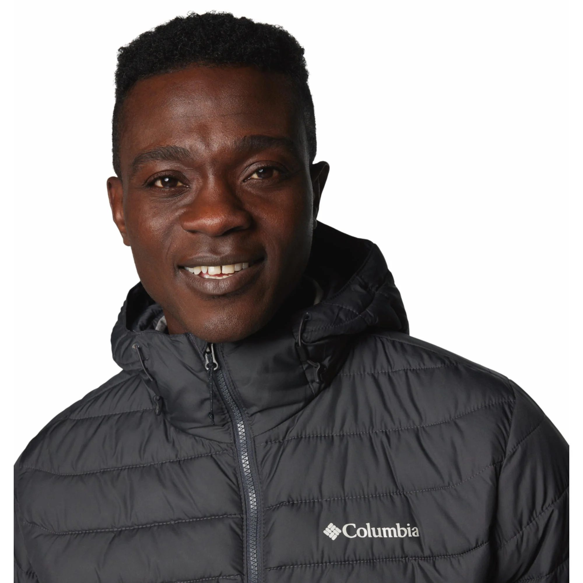 Columbia Men Grey Powder Lite II Hooded Jacket - Image 5
