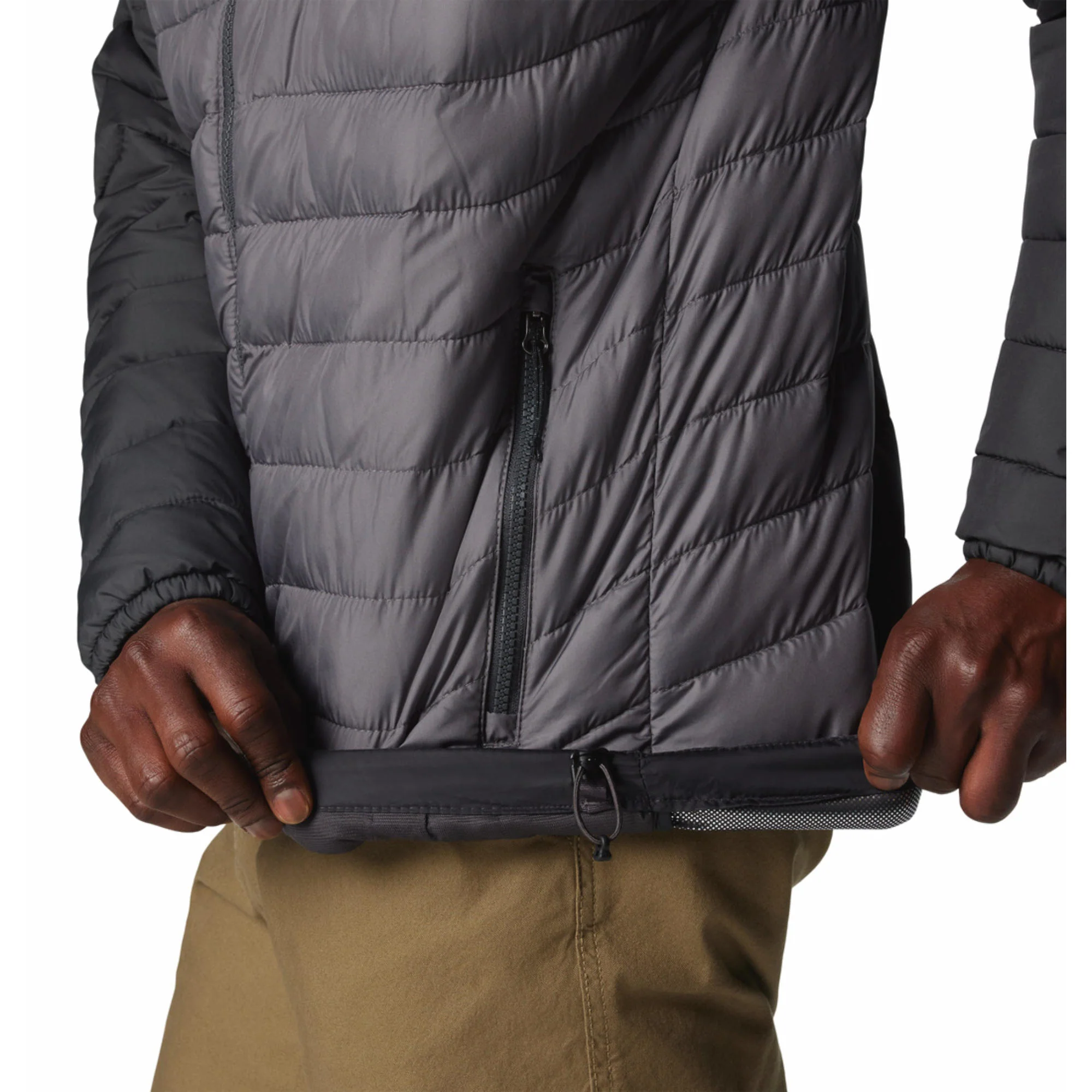 Columbia Men Grey Powder Lite II Hooded Jacket - Image 6