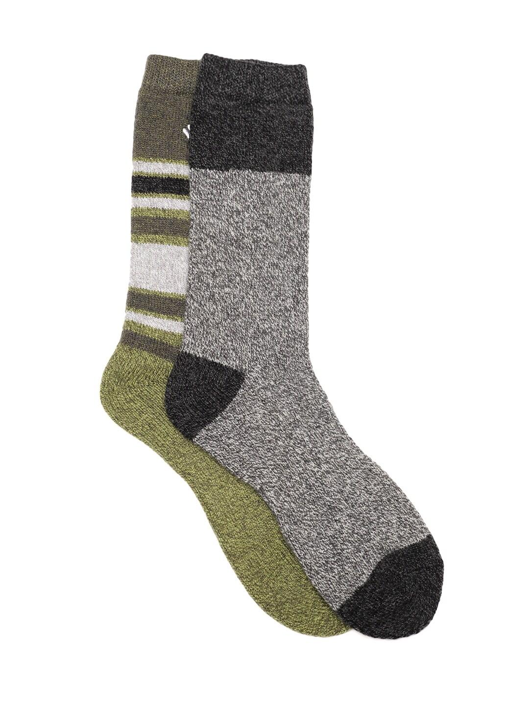 Columbia Men Grey Repreve Marl Stripe Wool Crew  (2 Pair) (Non Returnable) - Image 2
