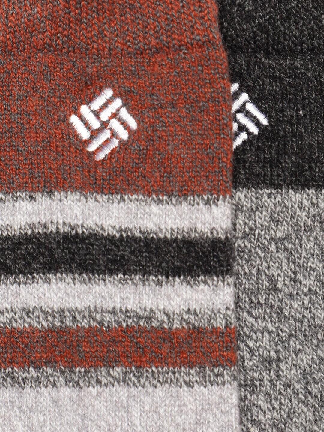 Columbia Men Grey Repreve Marl Stripe Wool Crew (2 Pair) (Non Returnable) - Image 3