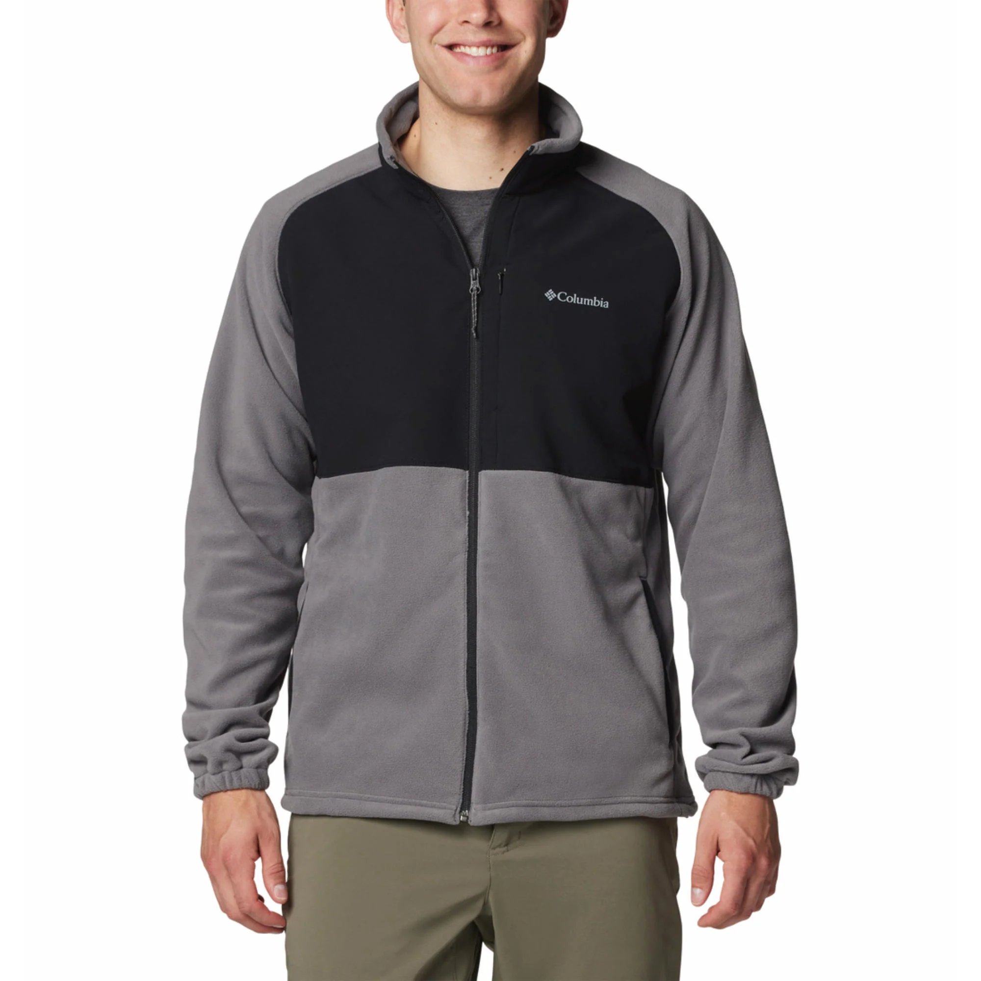 Columbia Men Grey Sage Peak Full Zip Fleece