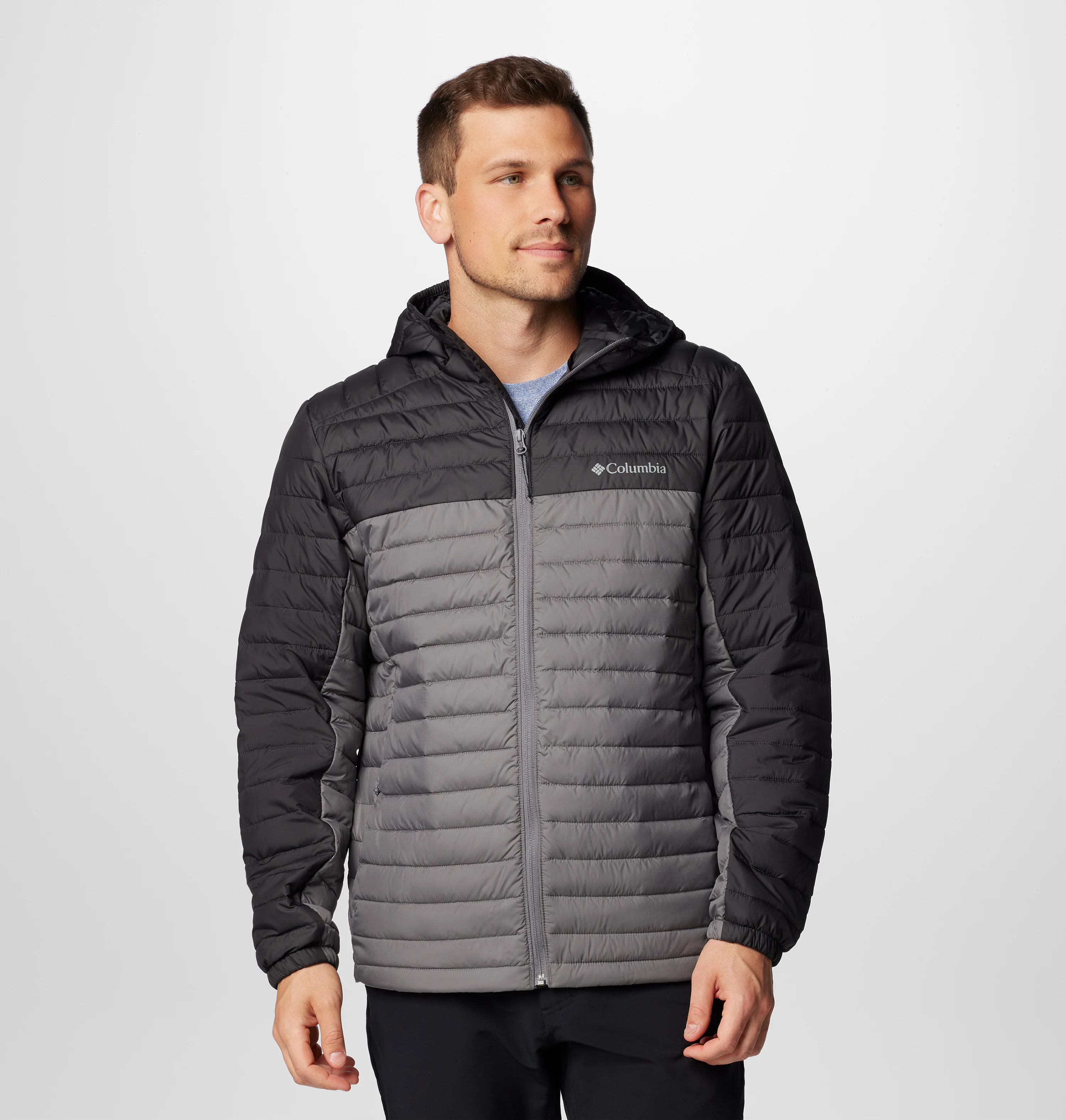 Columbia Men Grey Silver Falls II Hooded Jacket