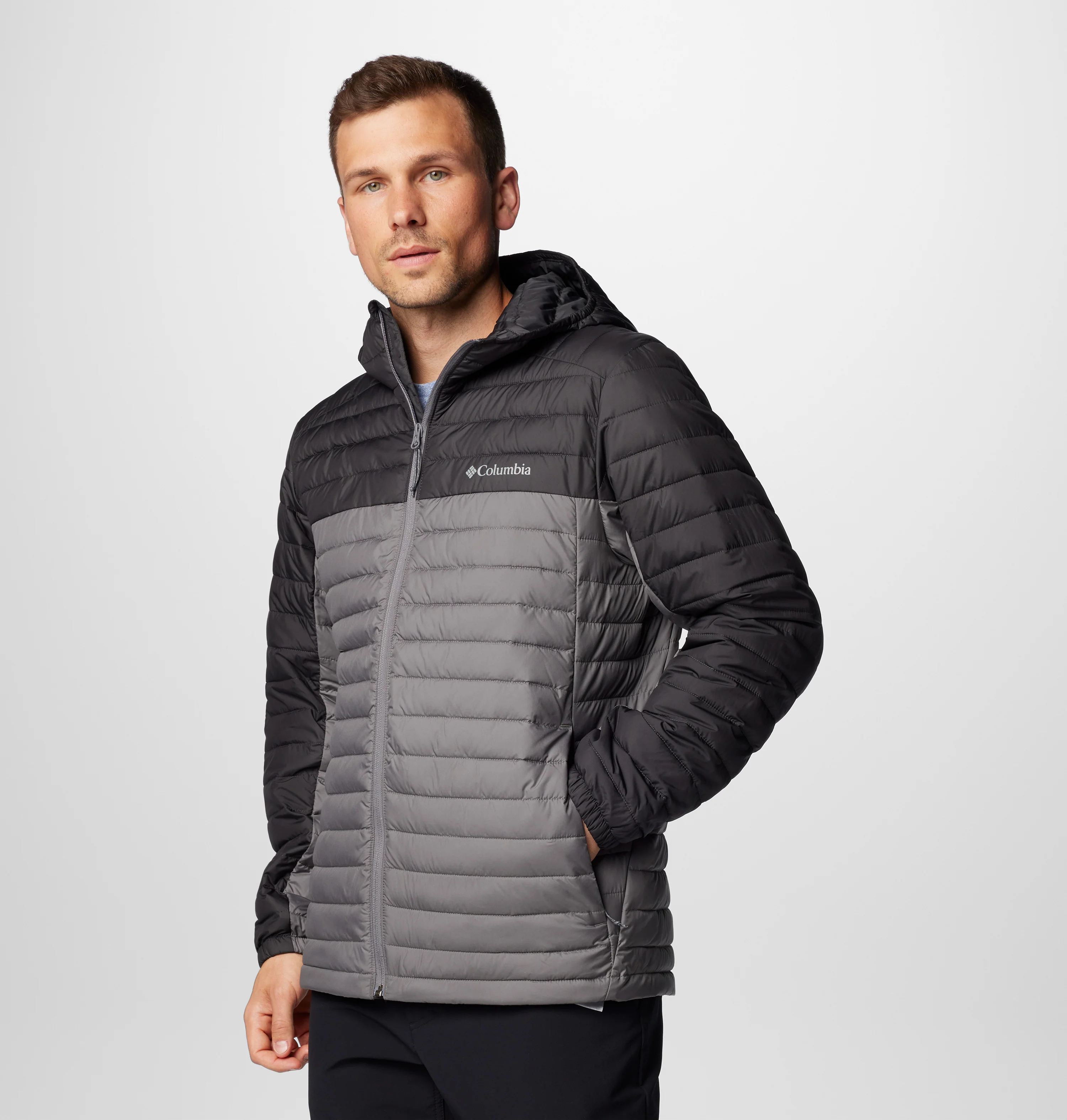 Columbia Men Grey Silver Falls II Hooded Jacket - Image 3